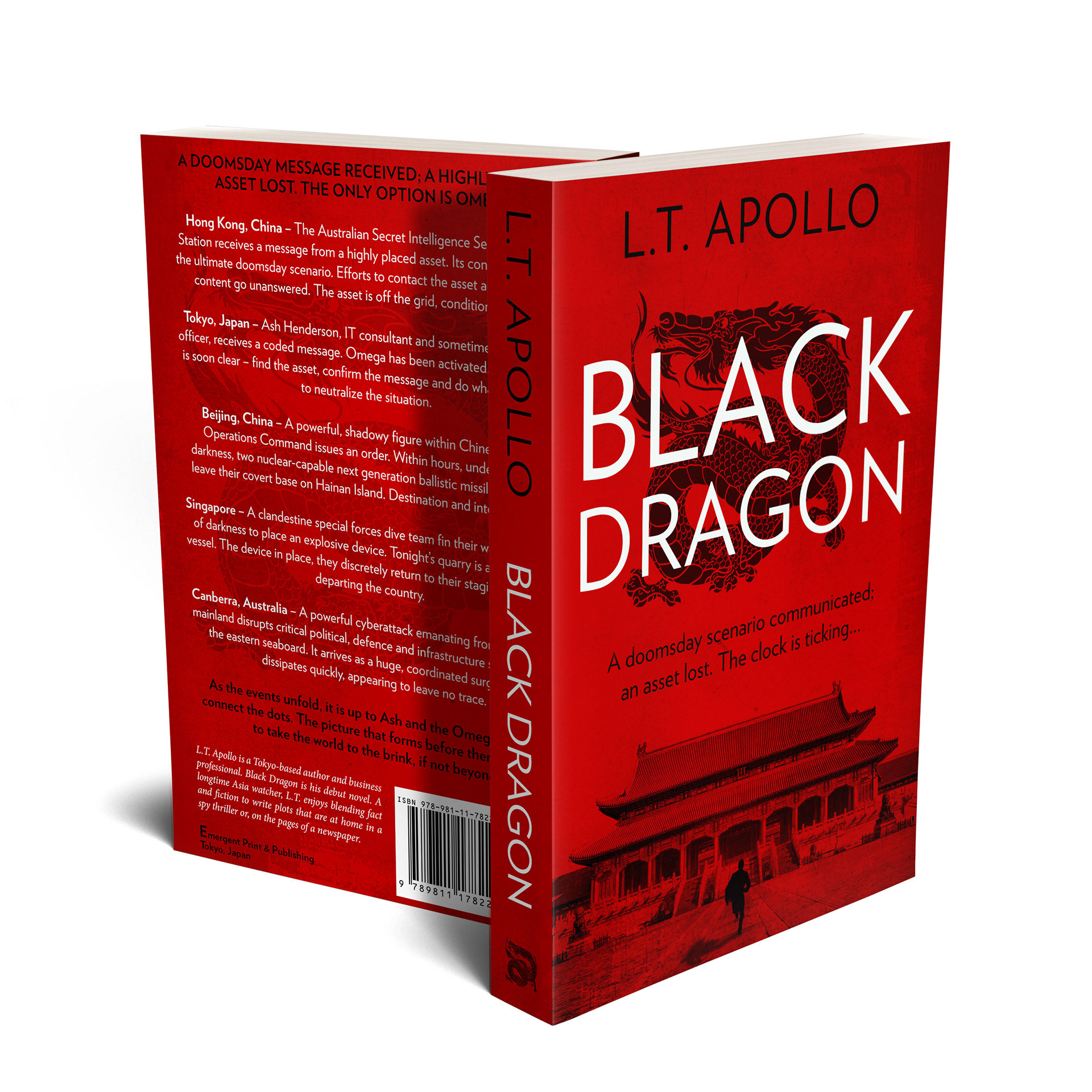 Book cover design for "Black Dragon" by L.T. Apollo