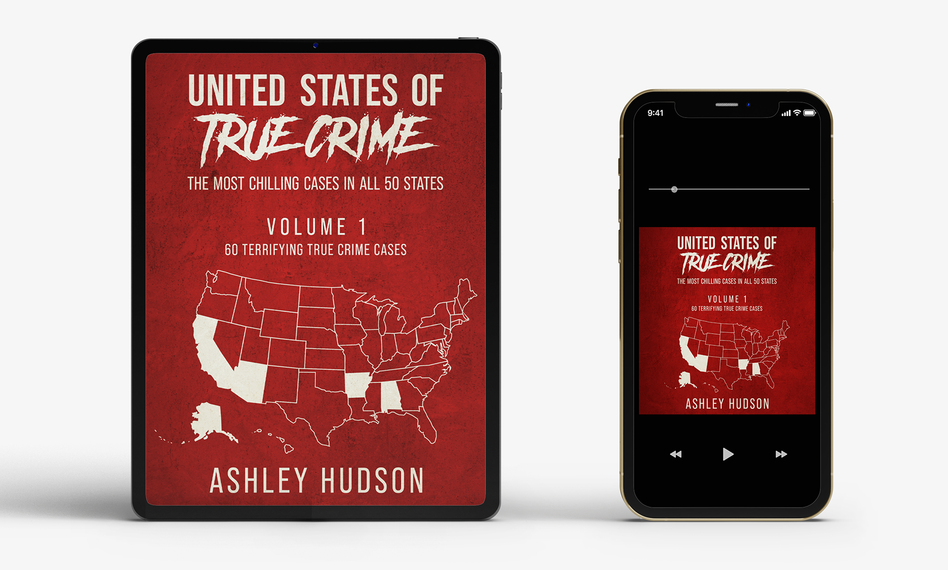 Ebook and Audio Boxset designs for the United States of True Crime series by Ashley Hudson