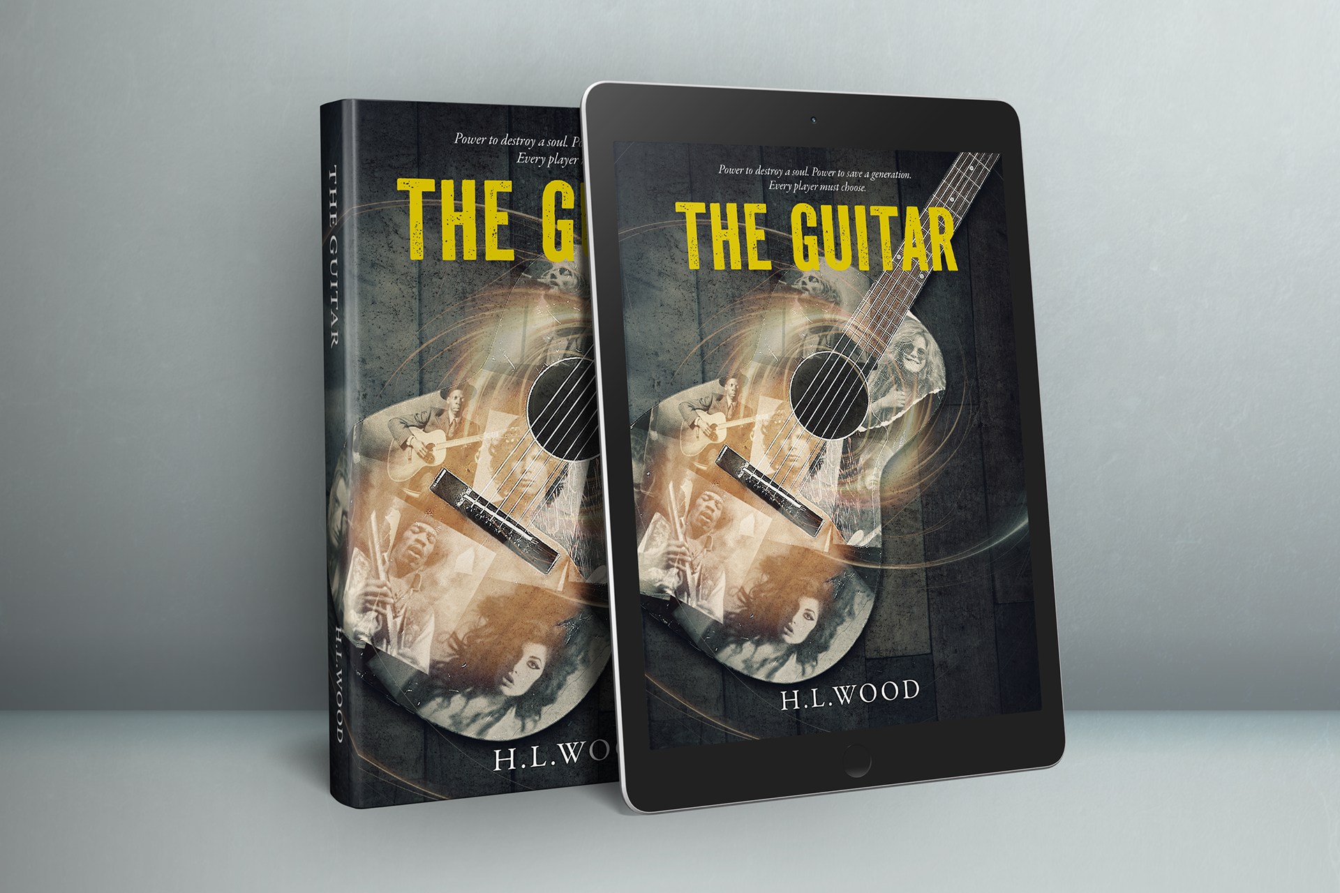 Book cover design for The Guitar by H.L. Wood