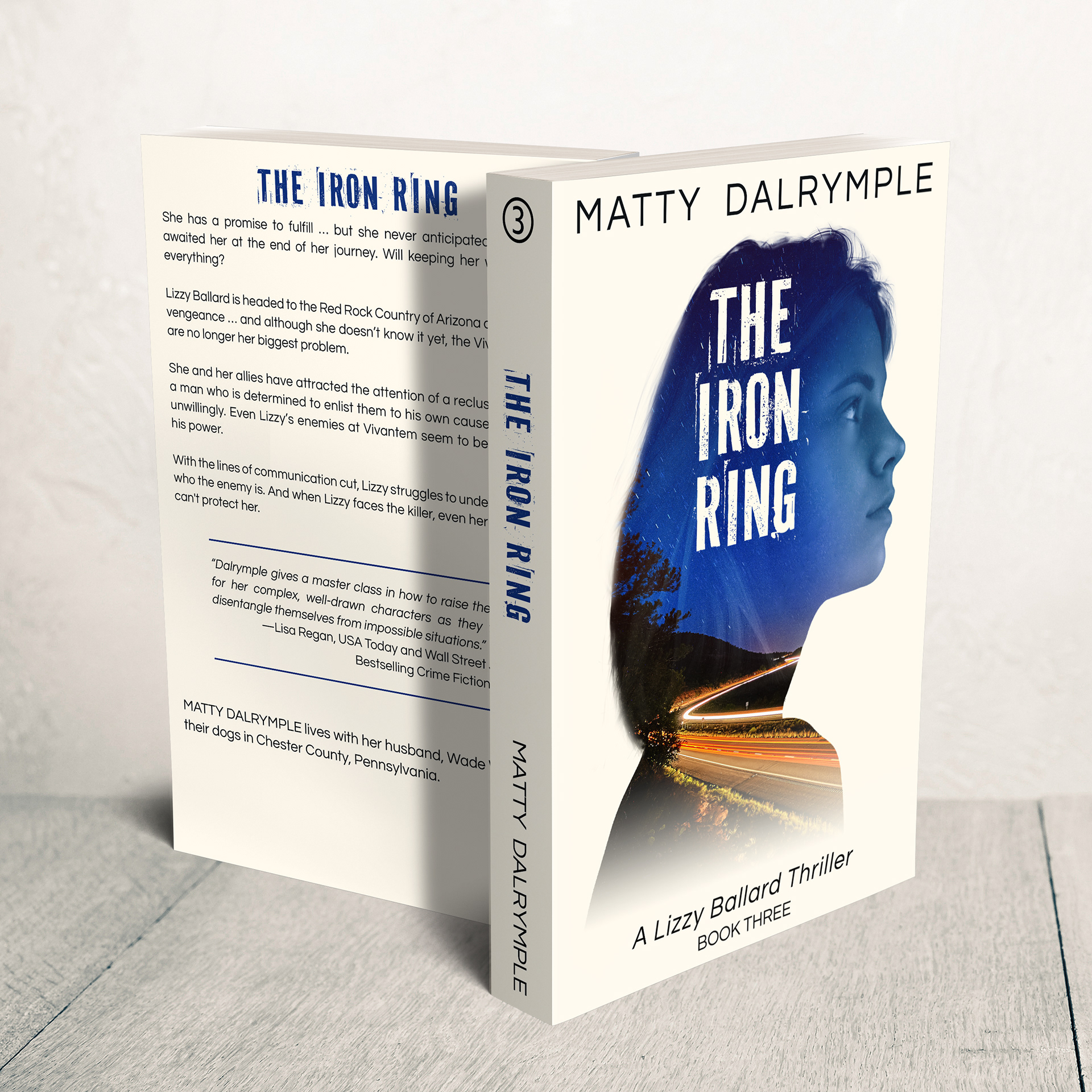 Print cover design for "The Iron Ring" by Matty Dalrymple