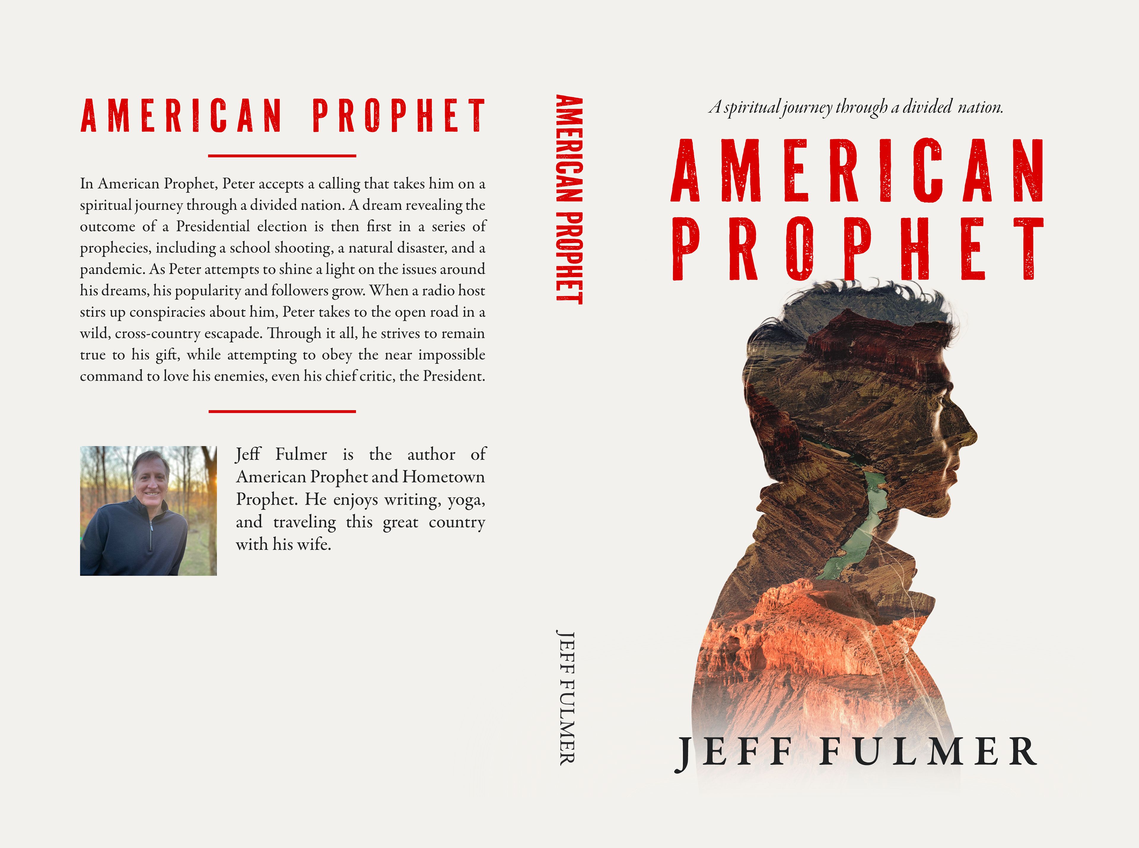 Print cover design for American Prophet by Jeff Fulmer.