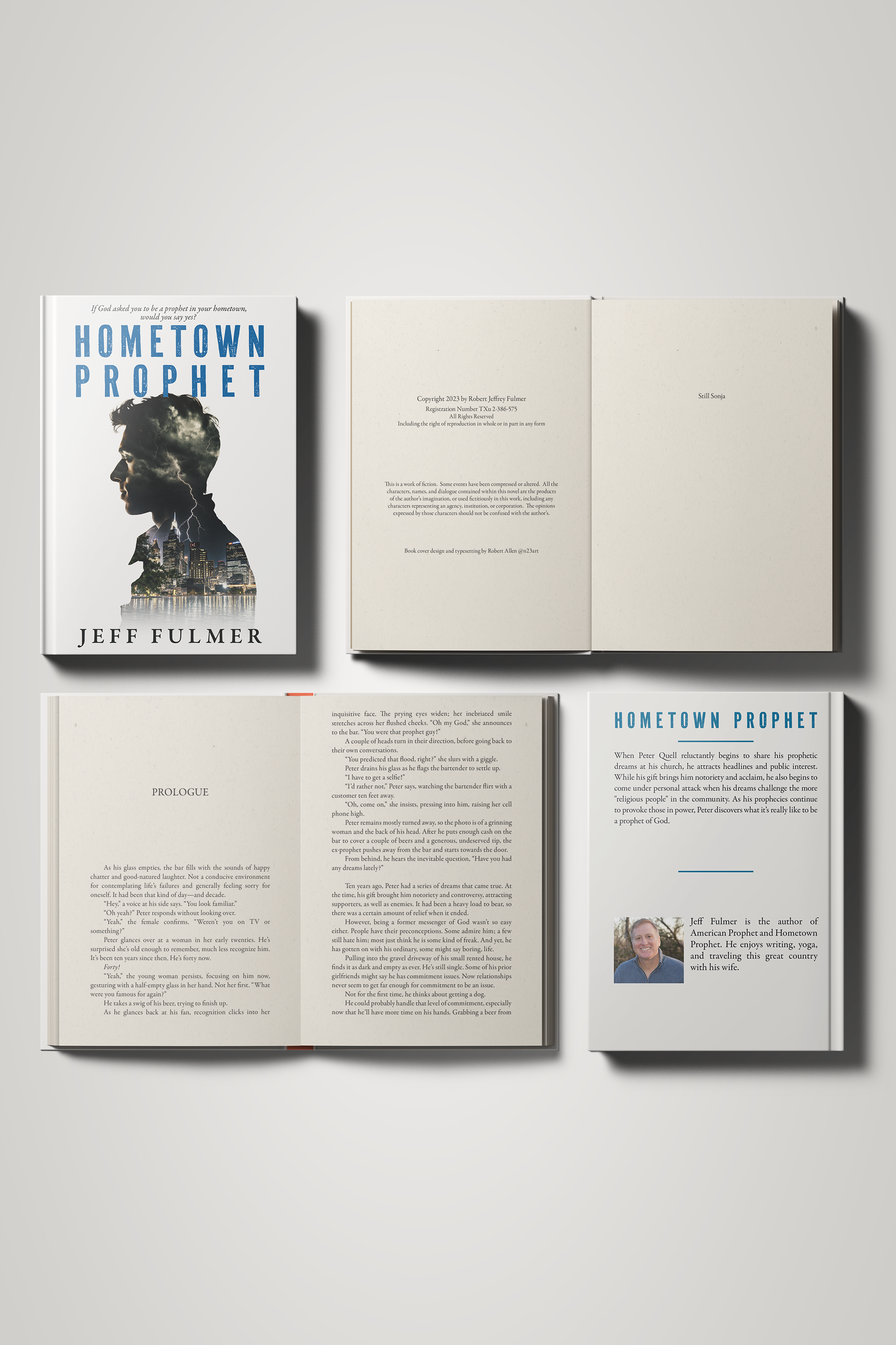 Book cover design and book interior formatting for Hometown Prophet by Jeff Fulmer.