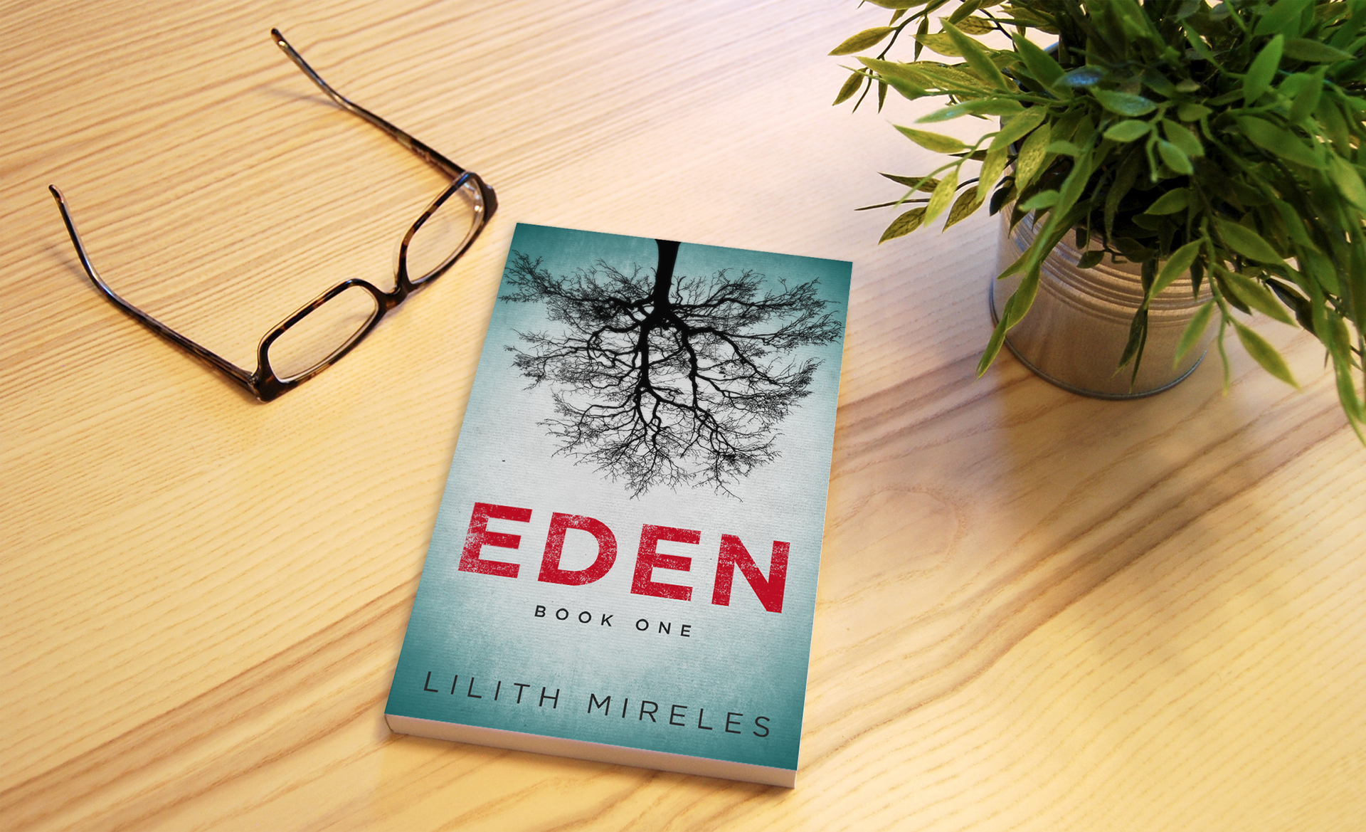 Book cover design for "Eden" by Lilith Mireles
