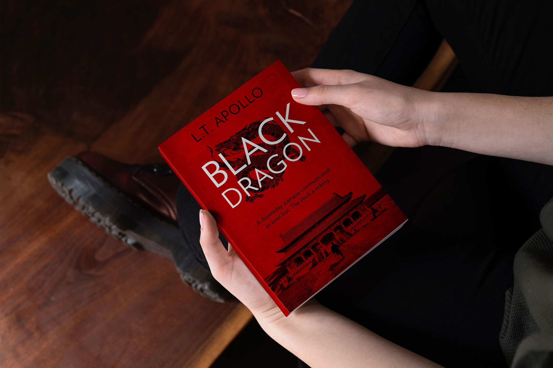 Book cover design for "Black Dragon" by L.T. Apollo