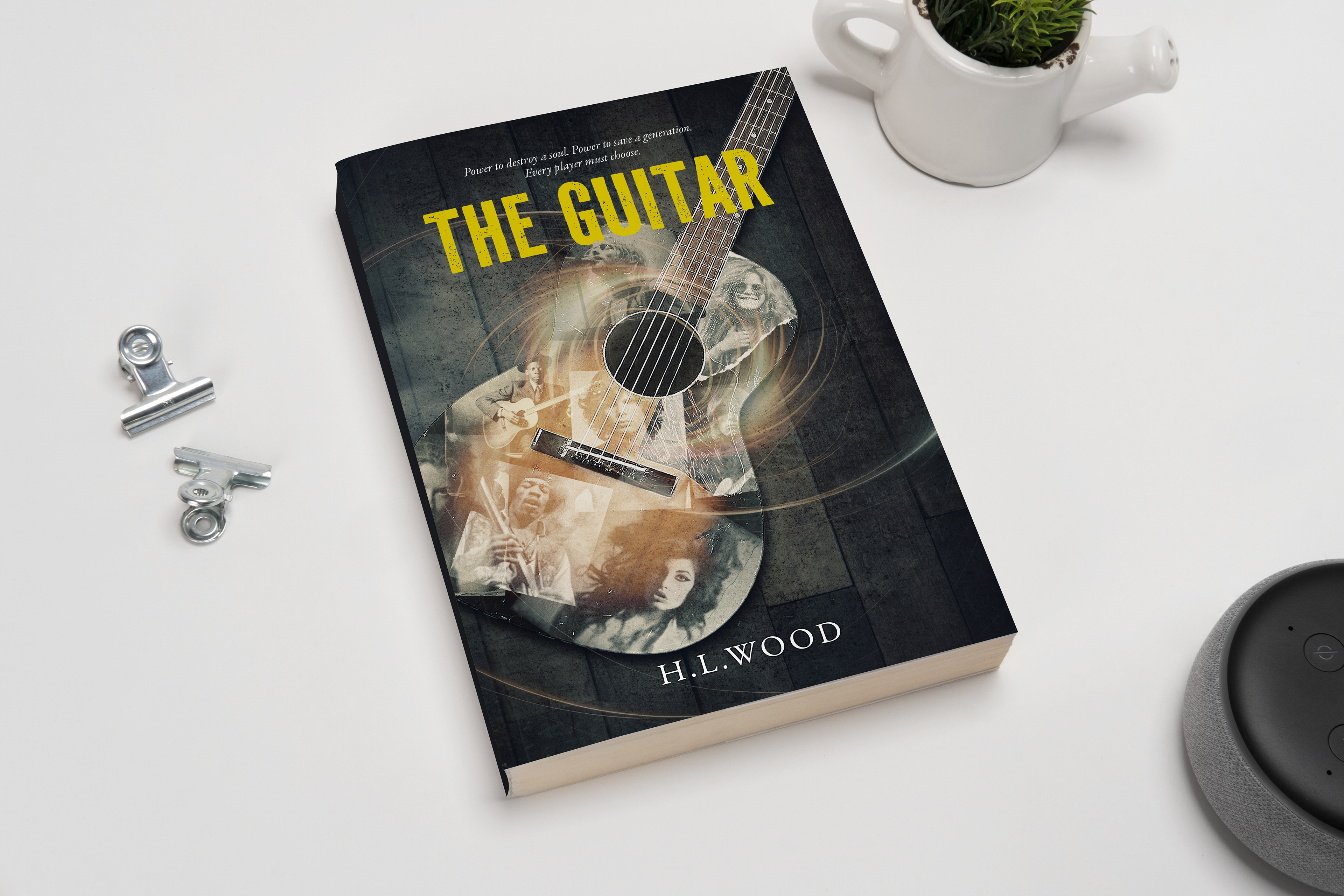 Book cover design for The Guitar by H.L. Wood