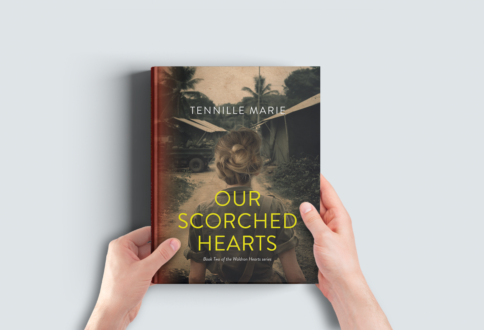 Book cover design for "Our Scorched Hearts" by Tennille Marie