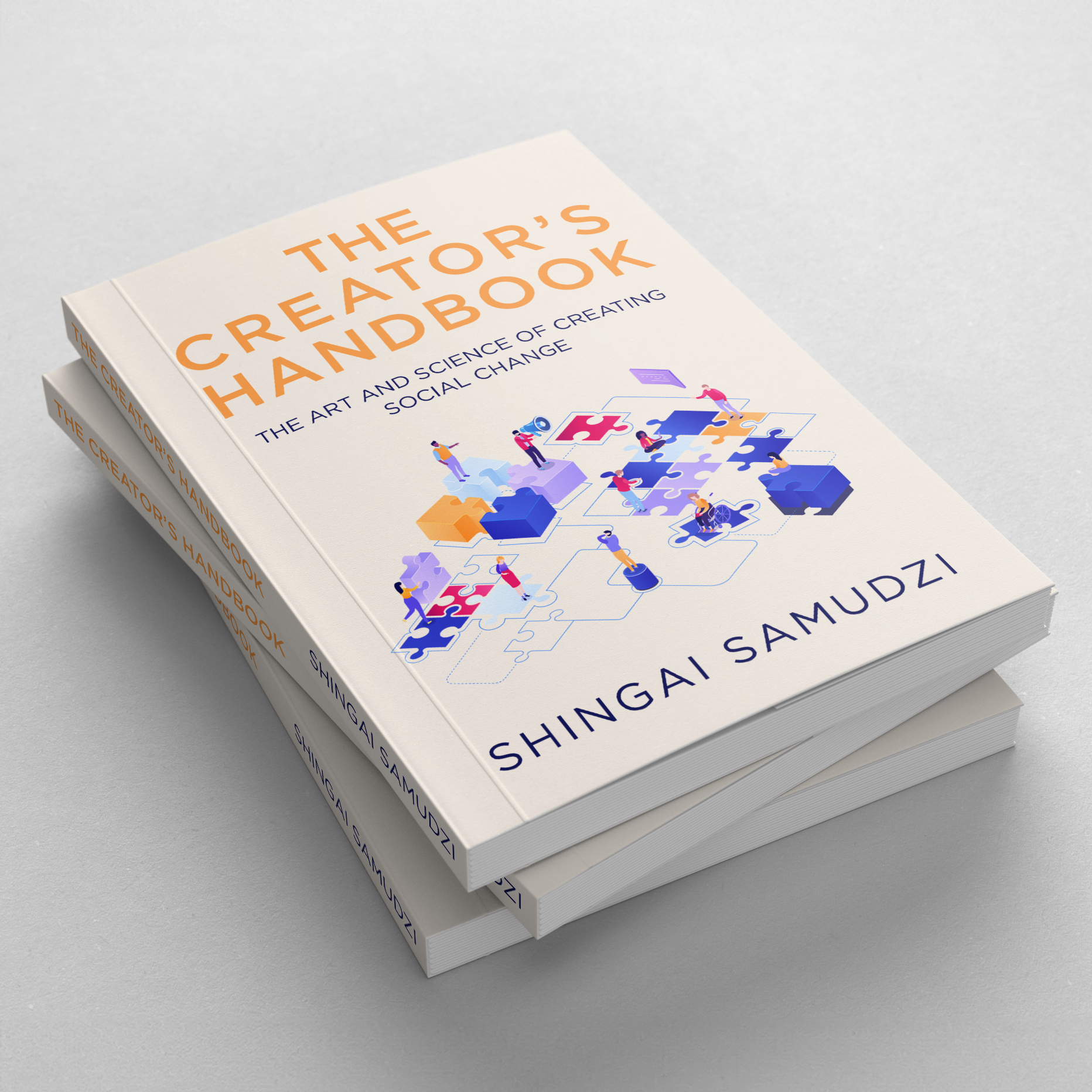 Book cover design for the "The Creator's Handbook" for Shingai Samudzi