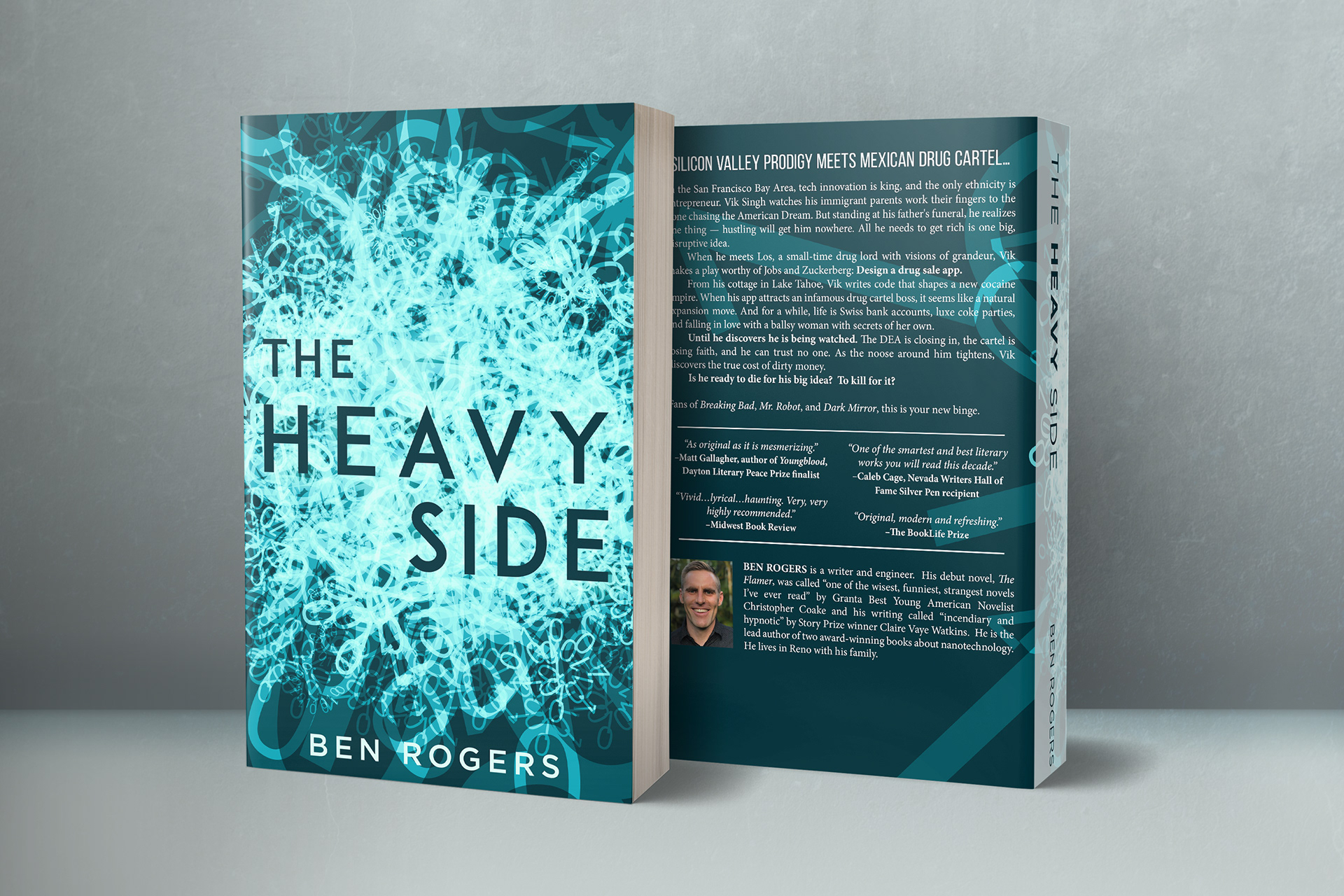 Book cover design for "The Heavy Side" by Ben Rogers