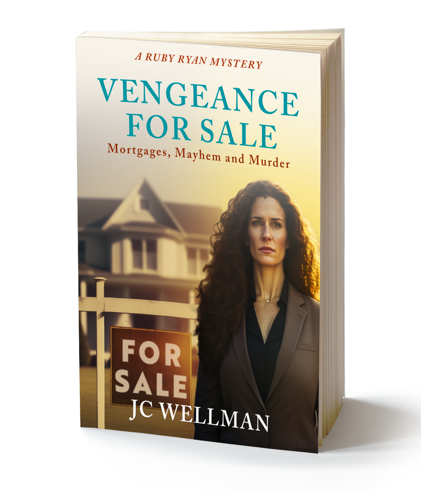 Book cover design for "Vengeance For Sale" by JC Wellman