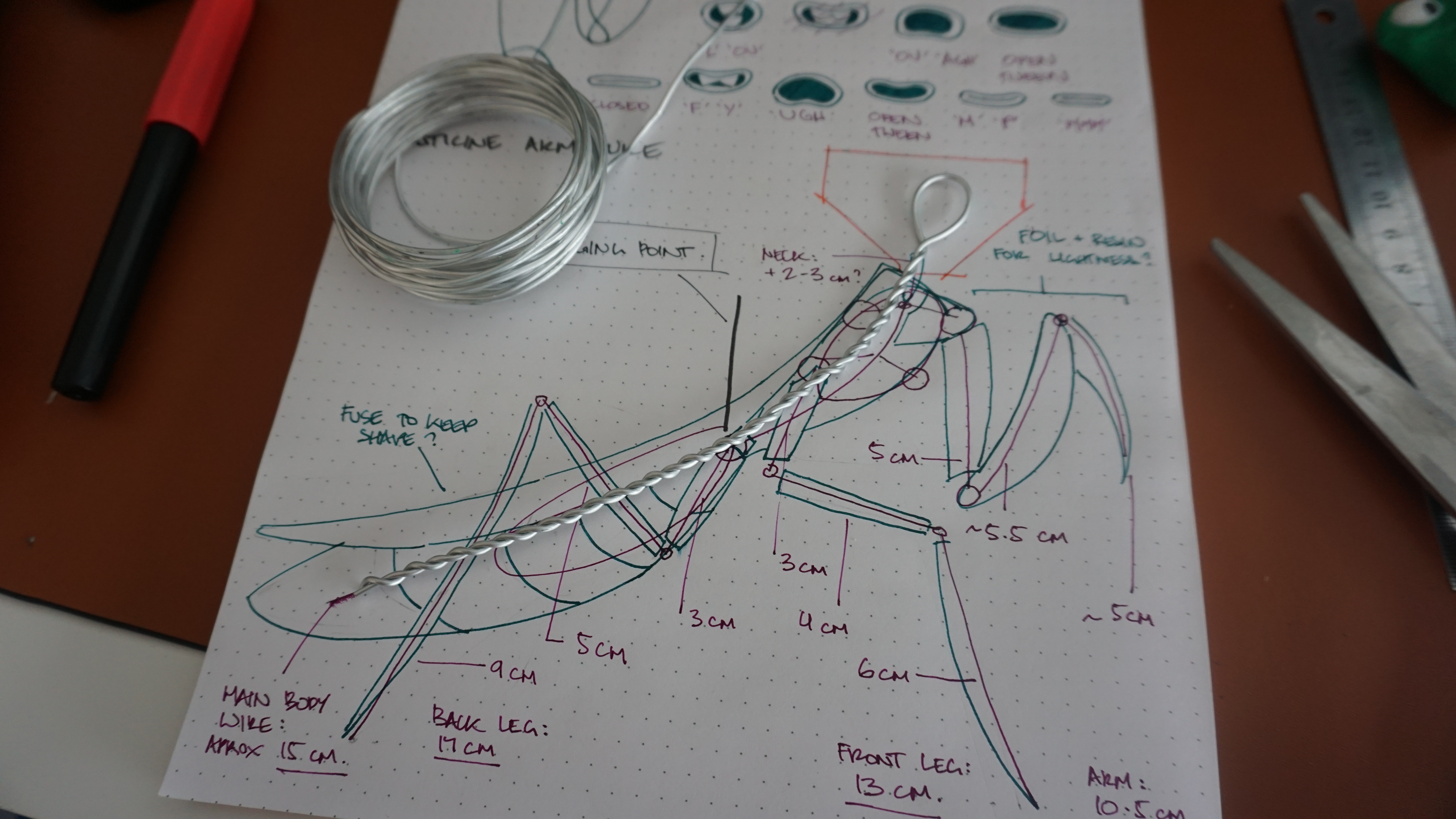 Body armature draft and work-in-progress