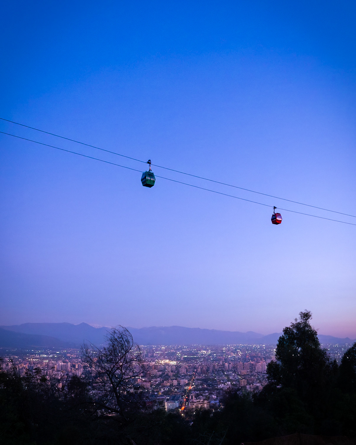 Riding the Funicular up Cerro San Cristobal