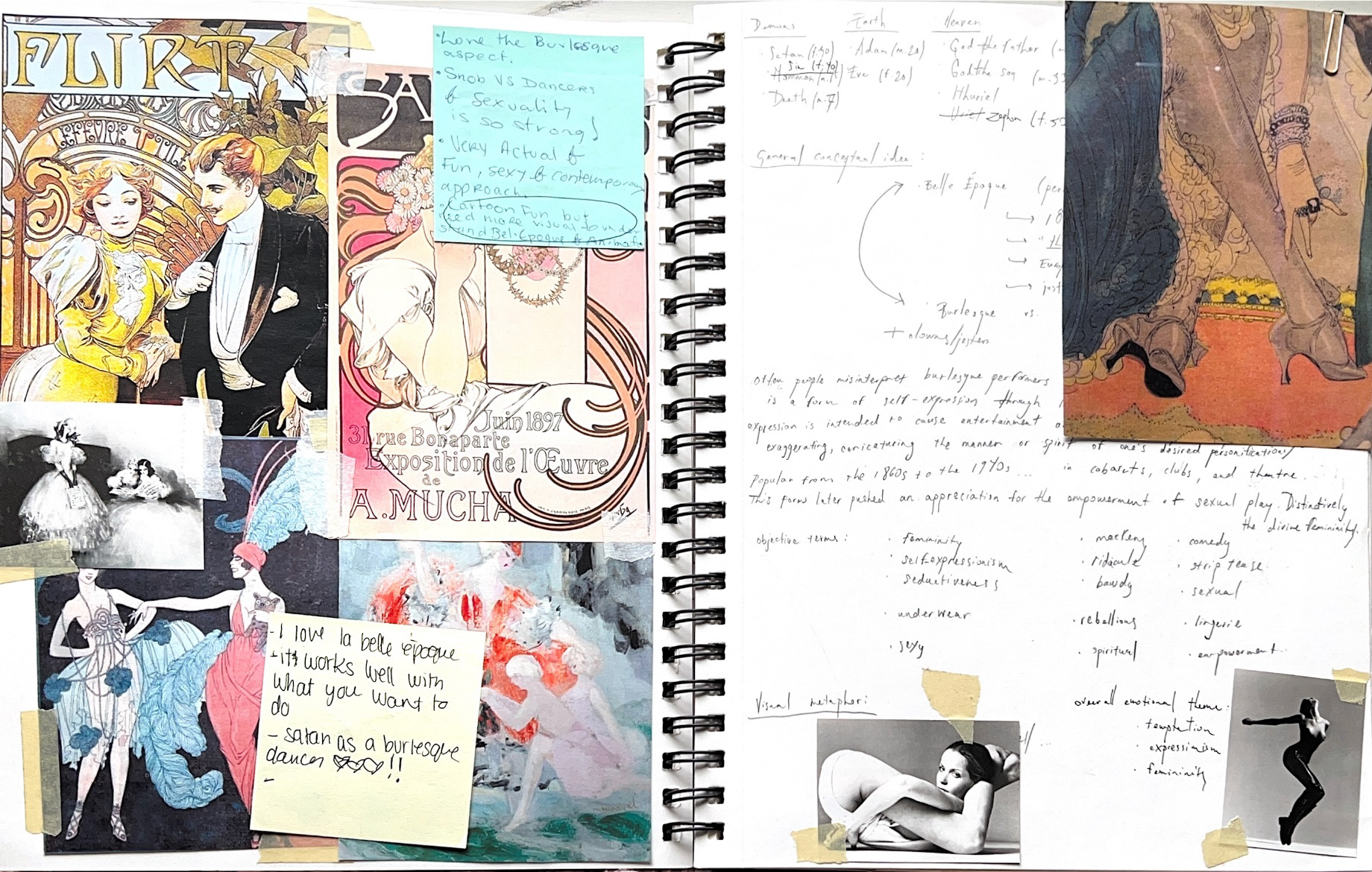 Collage with curated images of La Belle Epoque, 2024
