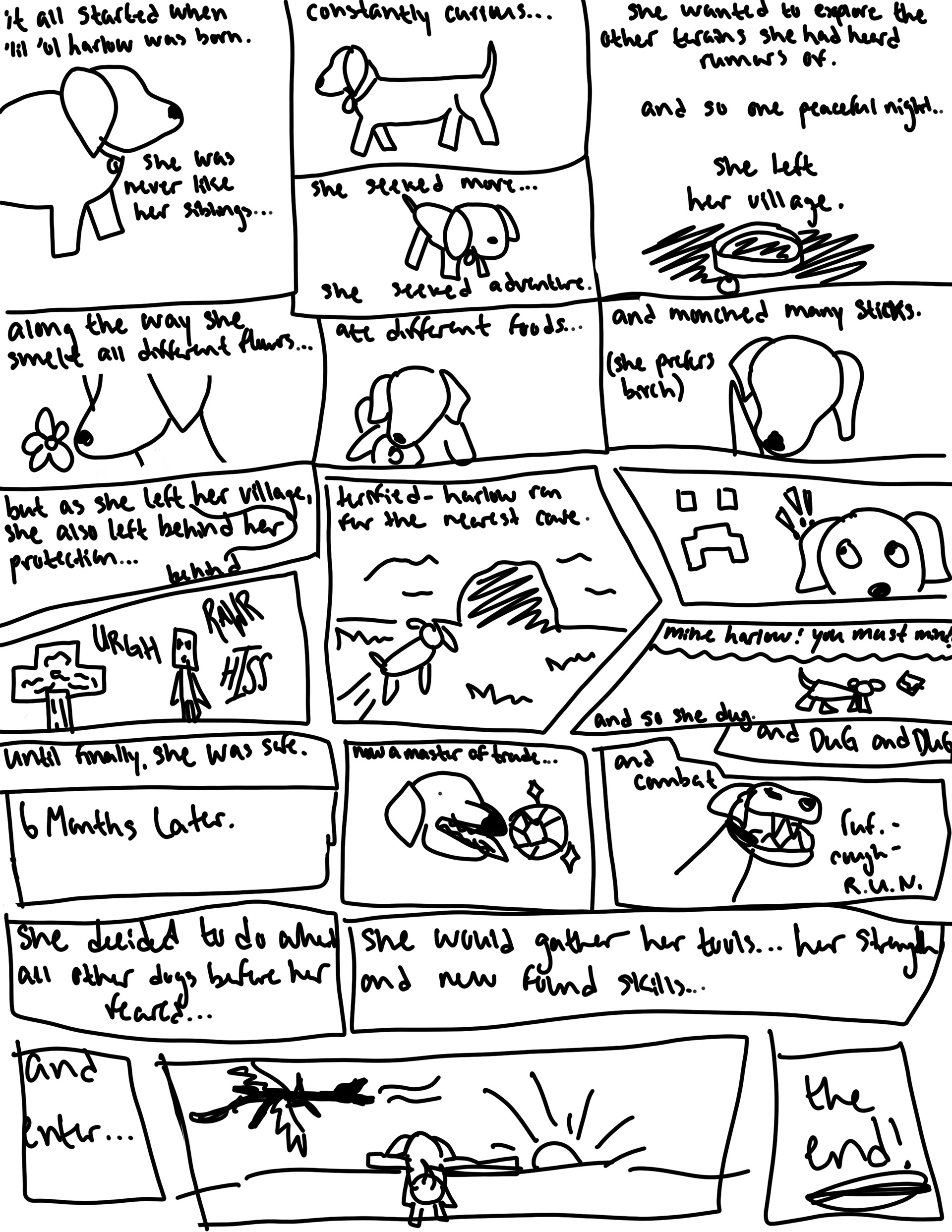 The sketch for the comic.