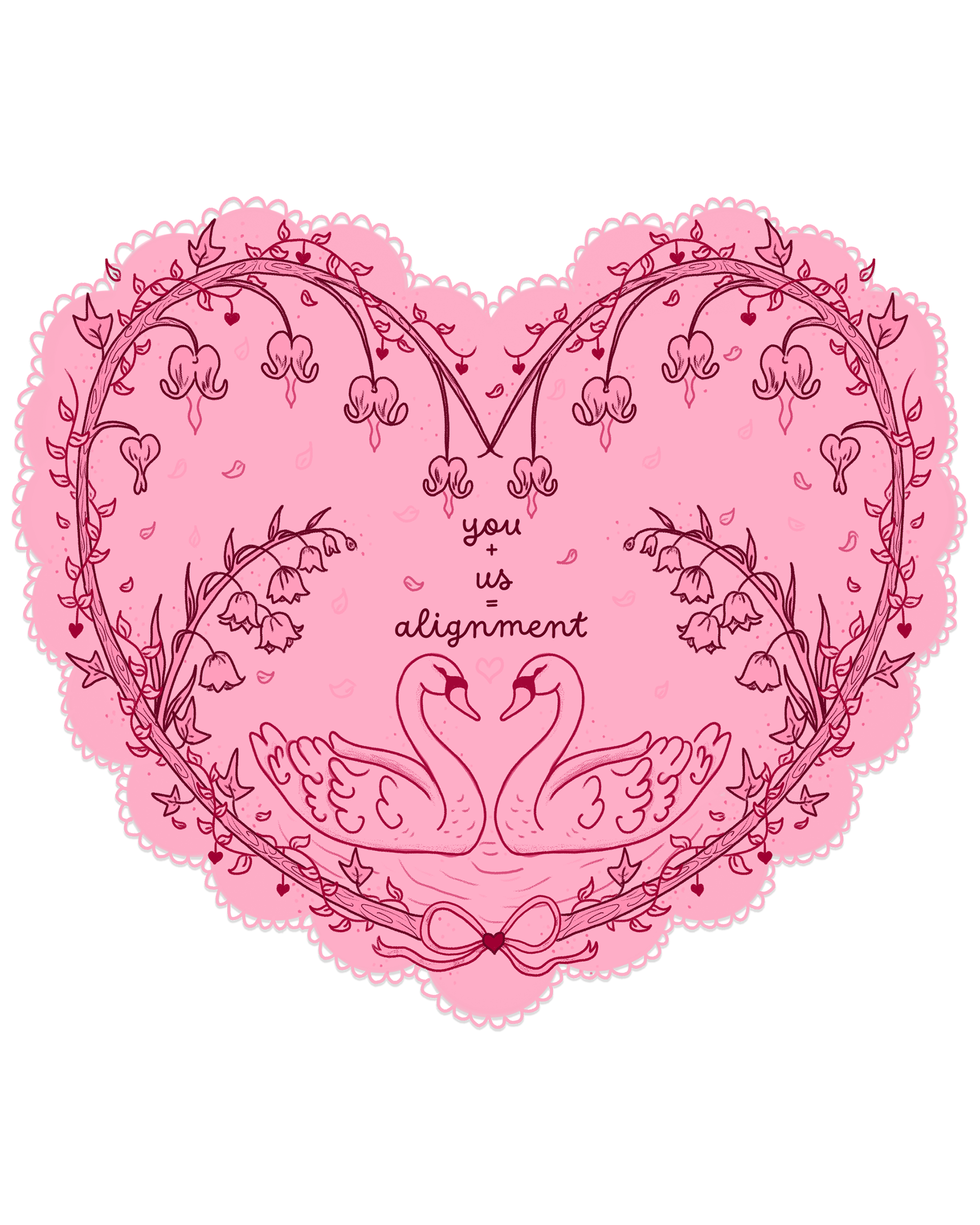 Digital valentine drawn done in photoshop.