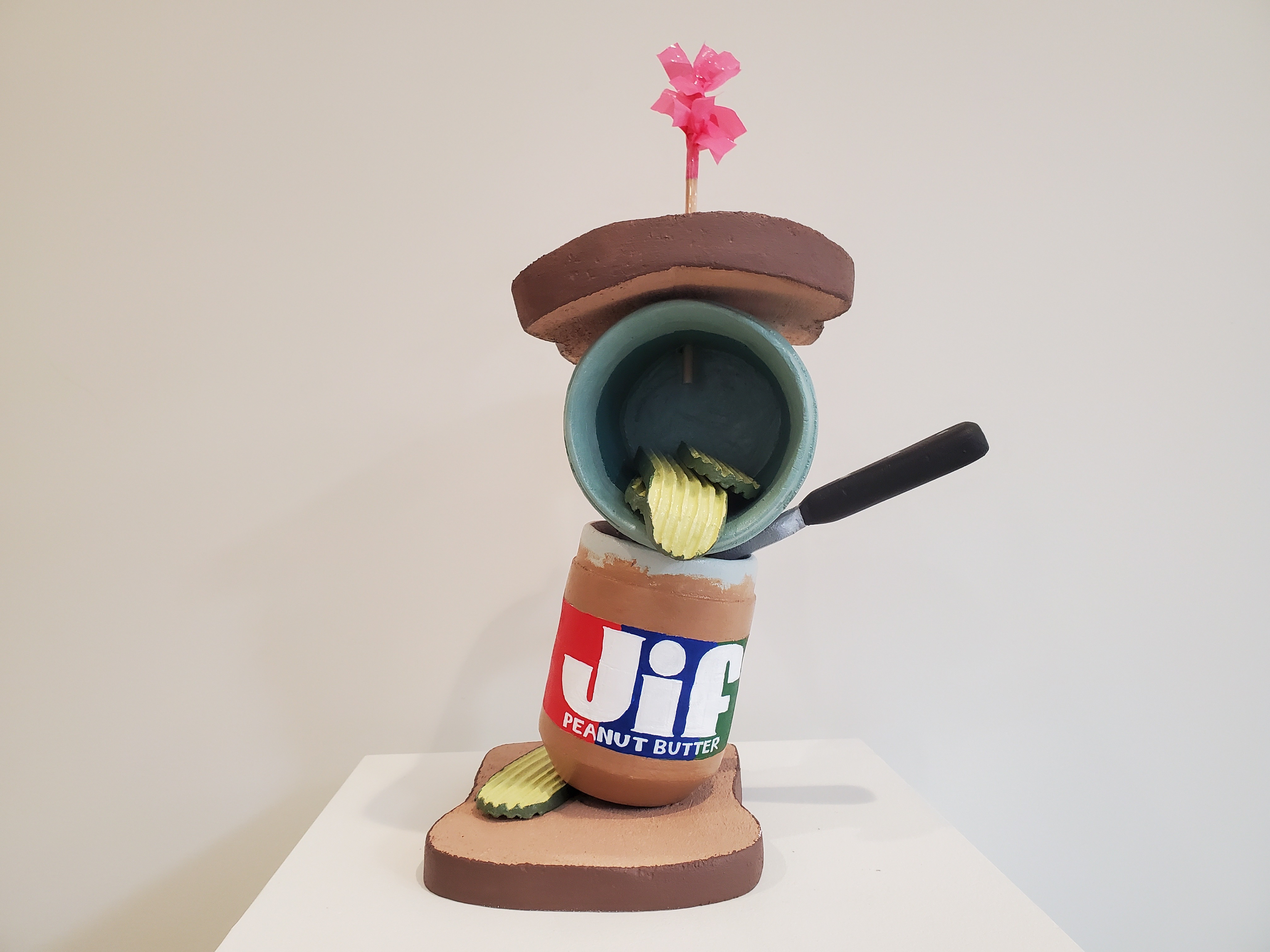 "Unlikely Pair", acrylic paint on foam, 2023