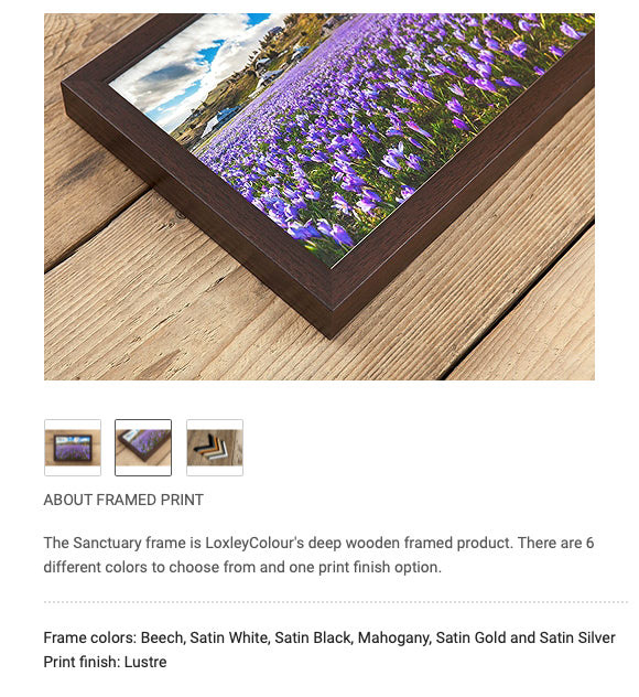 A framed print always looks great...