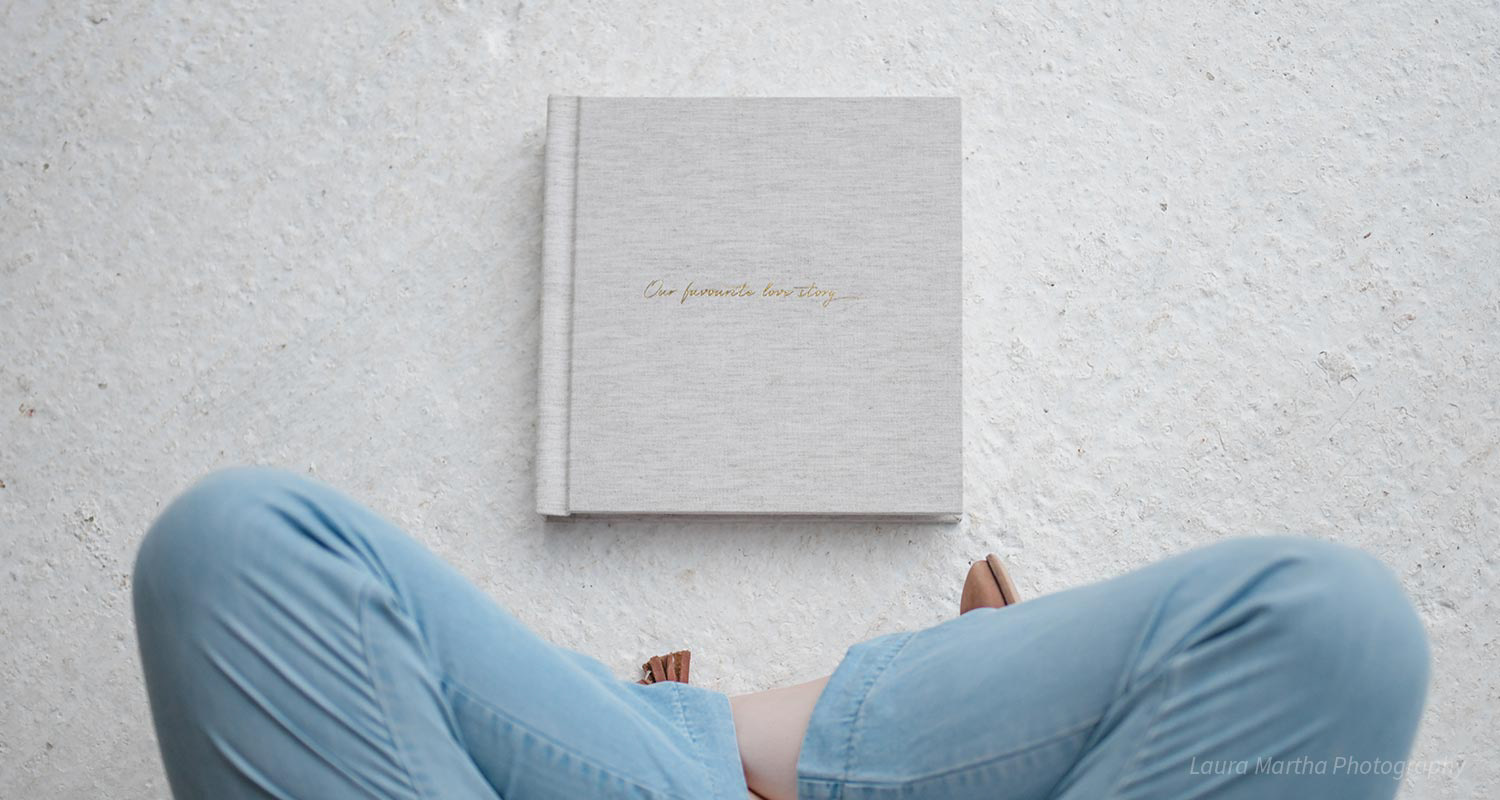 Example of a Fine Art Album cover and personalisation