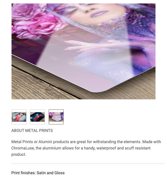 Looking for something with a bit more flair, metal prints standout from the crowd...