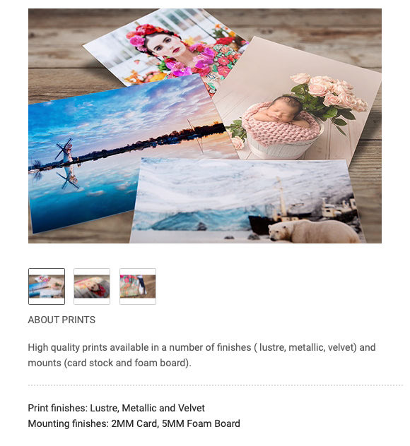 Think of getting some prints, these are the options...