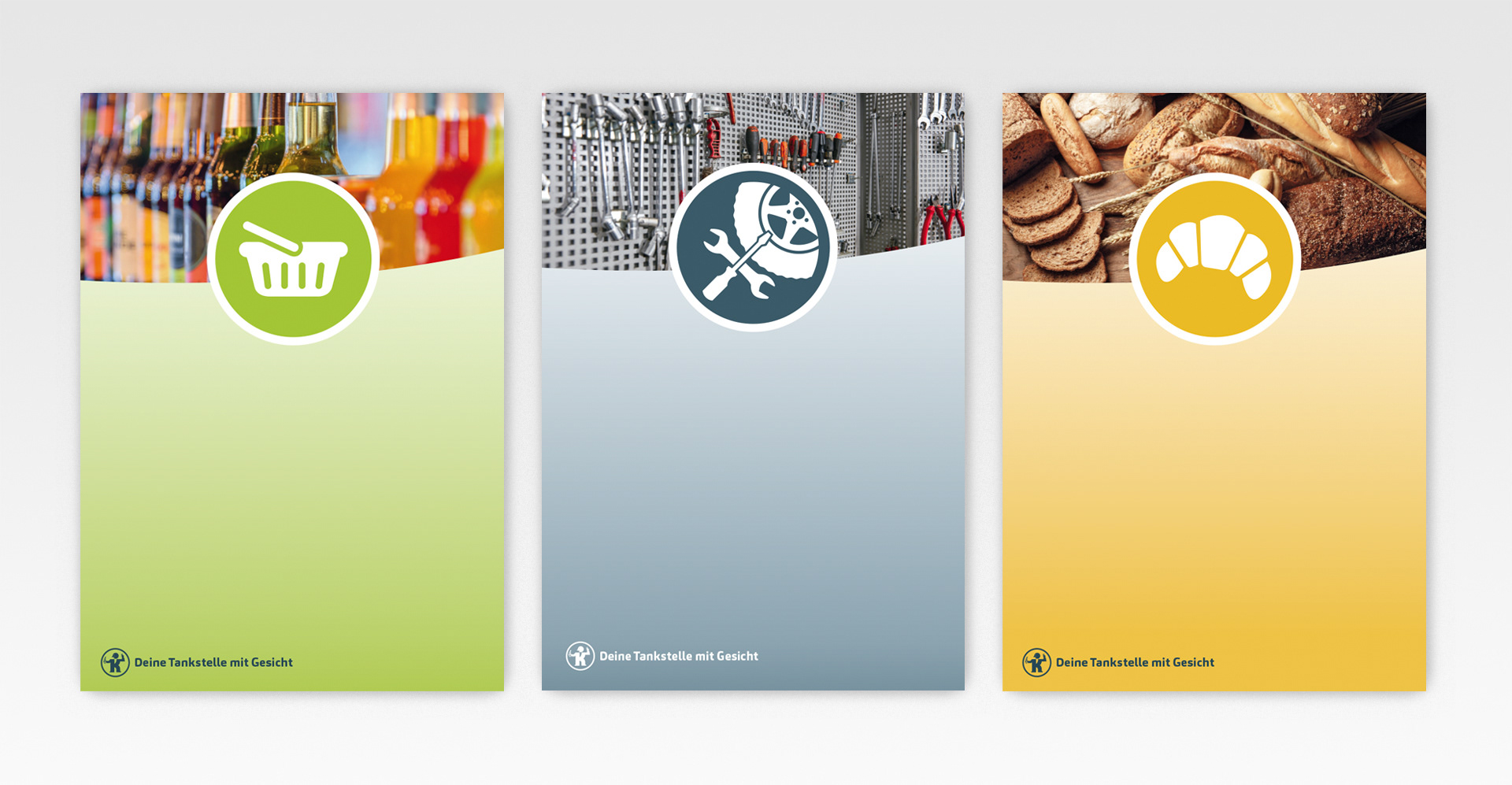 Blanko-Plakate zur variablen Beschriftung für Shops und Werkstätten