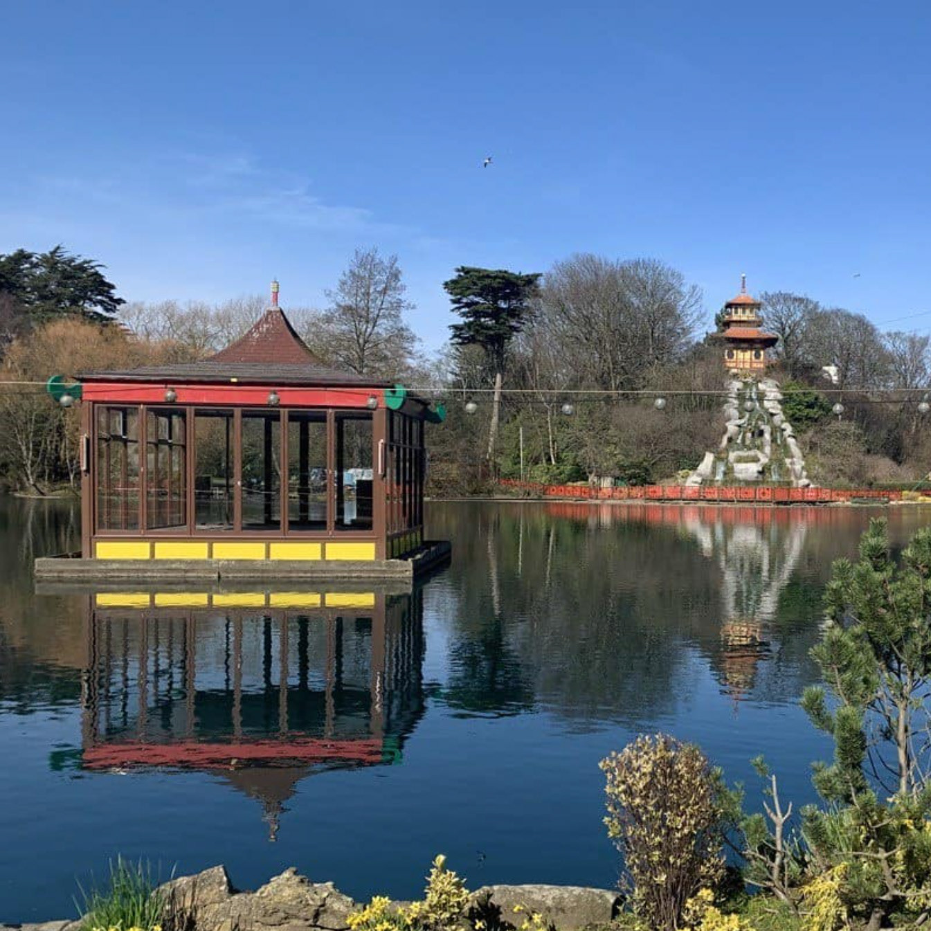 Bench view Peasholm Pk N Yorks