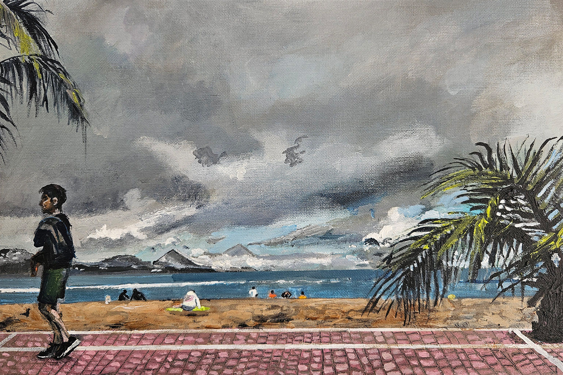 Las Canteras beach in January