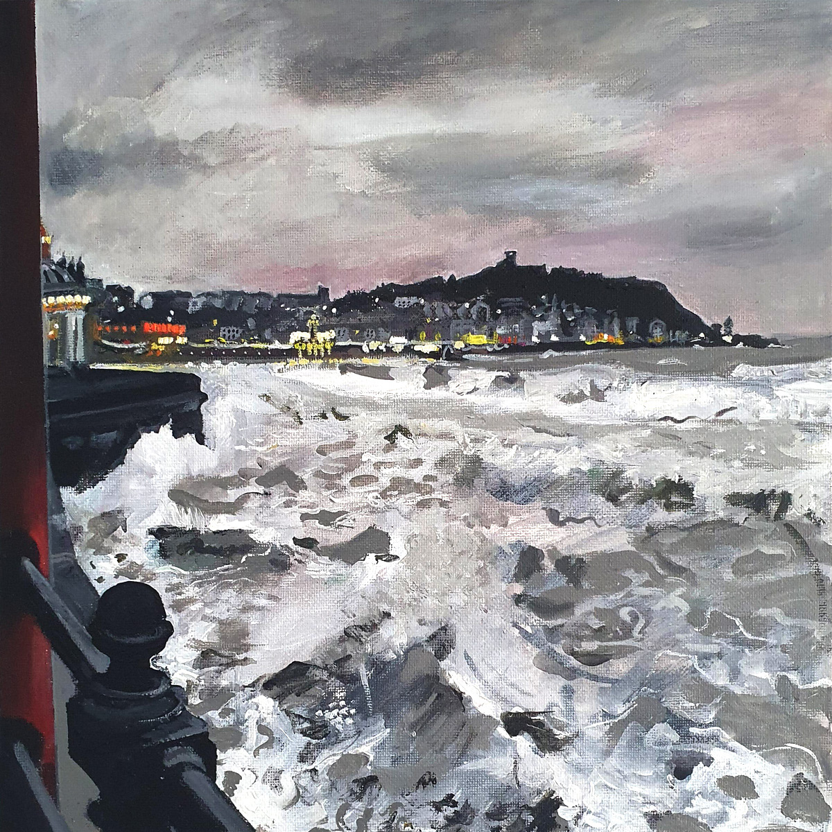 Looking towards Scarborough Harbour 30 x 30cm