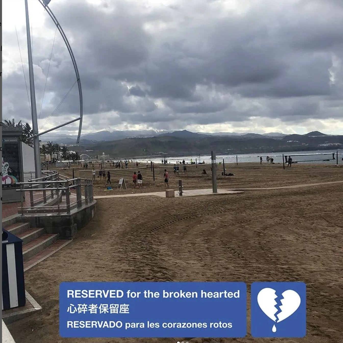 Bench view Las Canteras beach GC