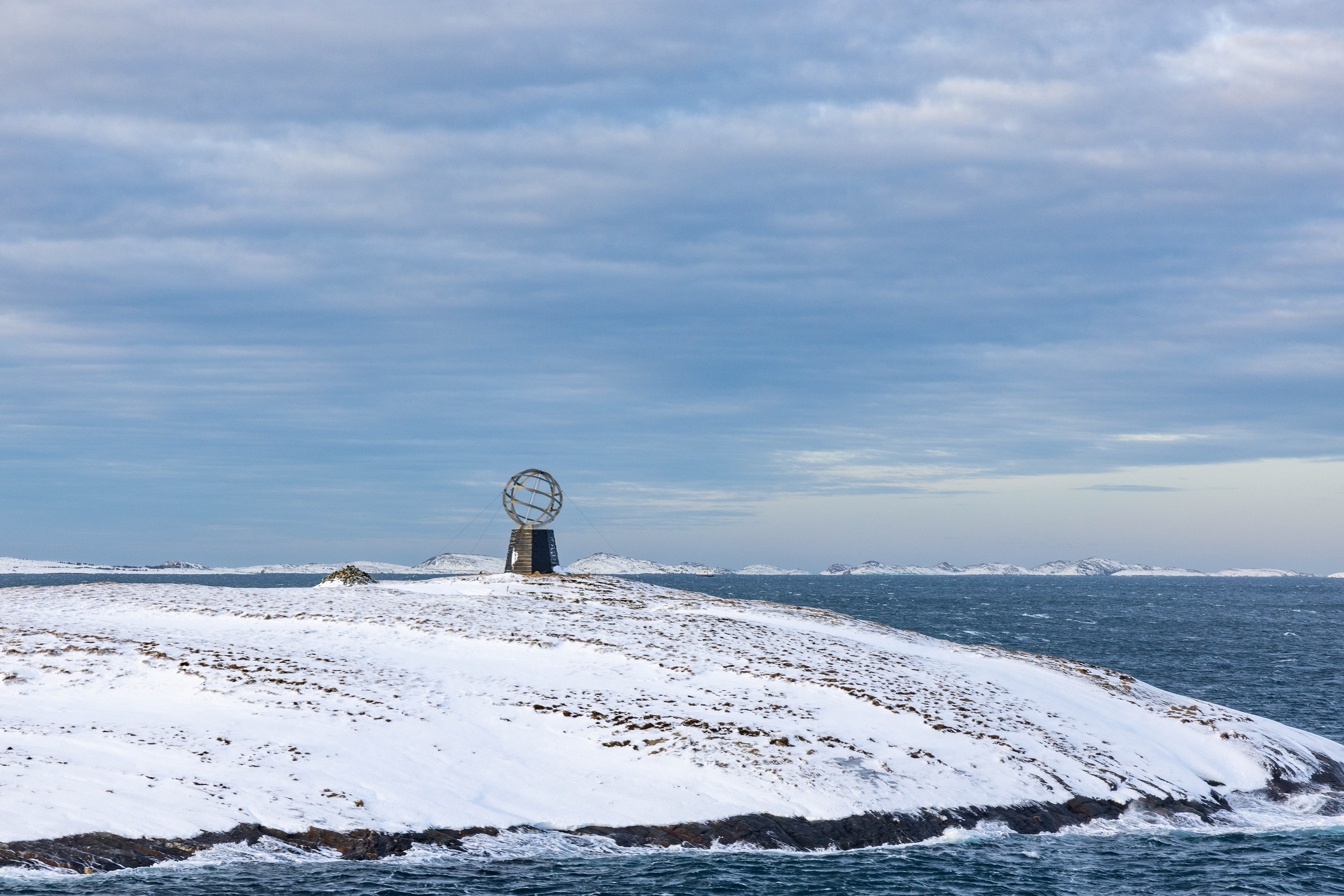 wereldbol zoals op de Noordkaap