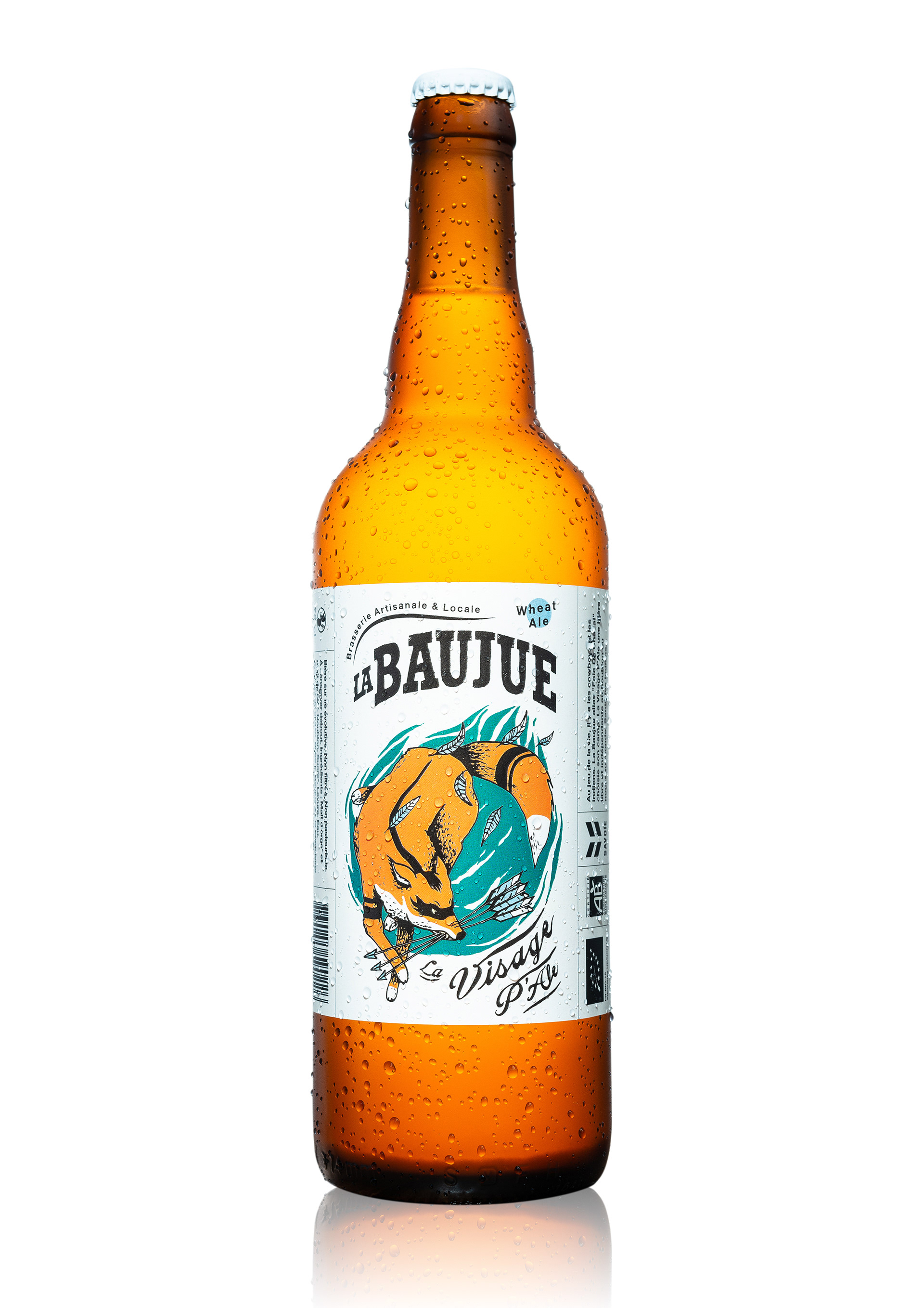 Packshot bière la Baujue - La Visage Pale - Guillaume Médard photographe produit à Annecy 