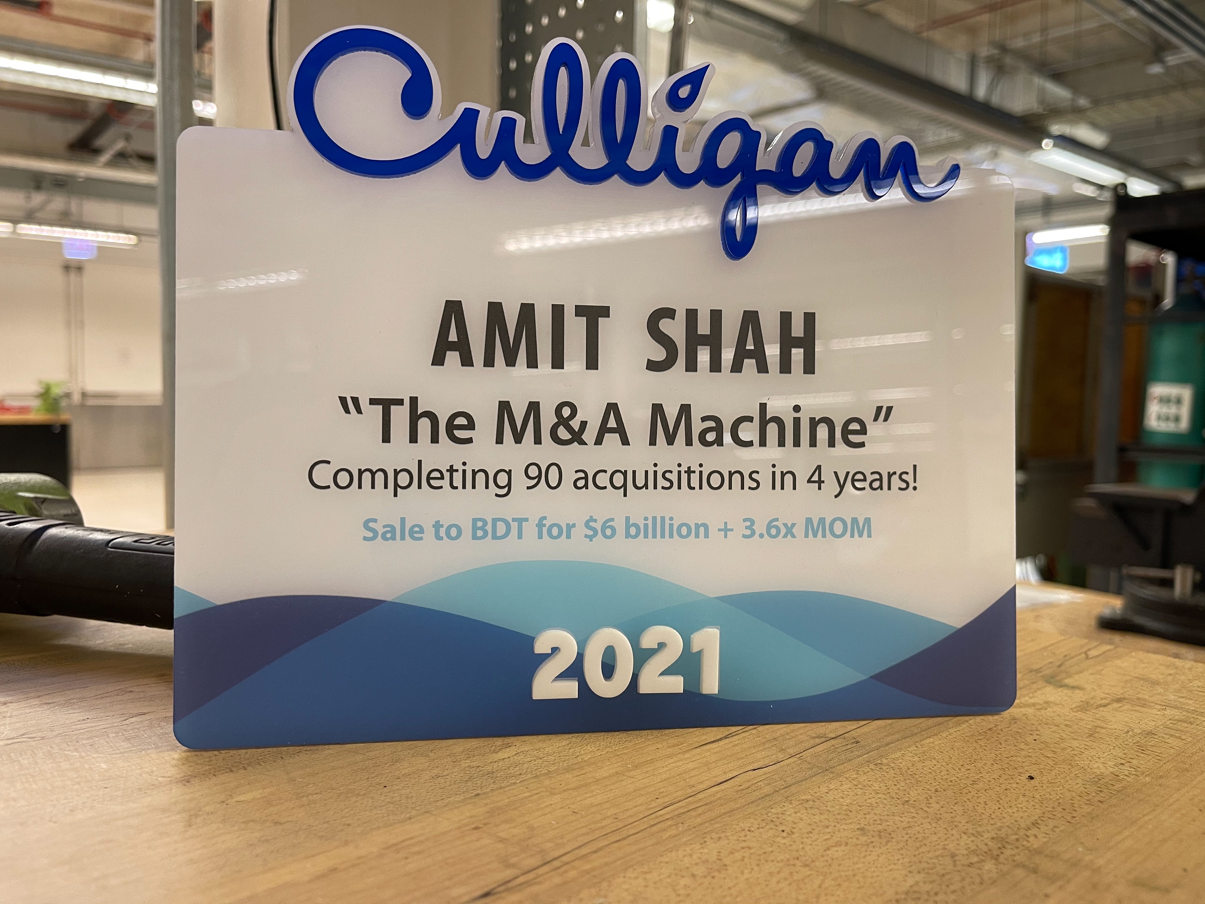 Fully produced and assembled sign