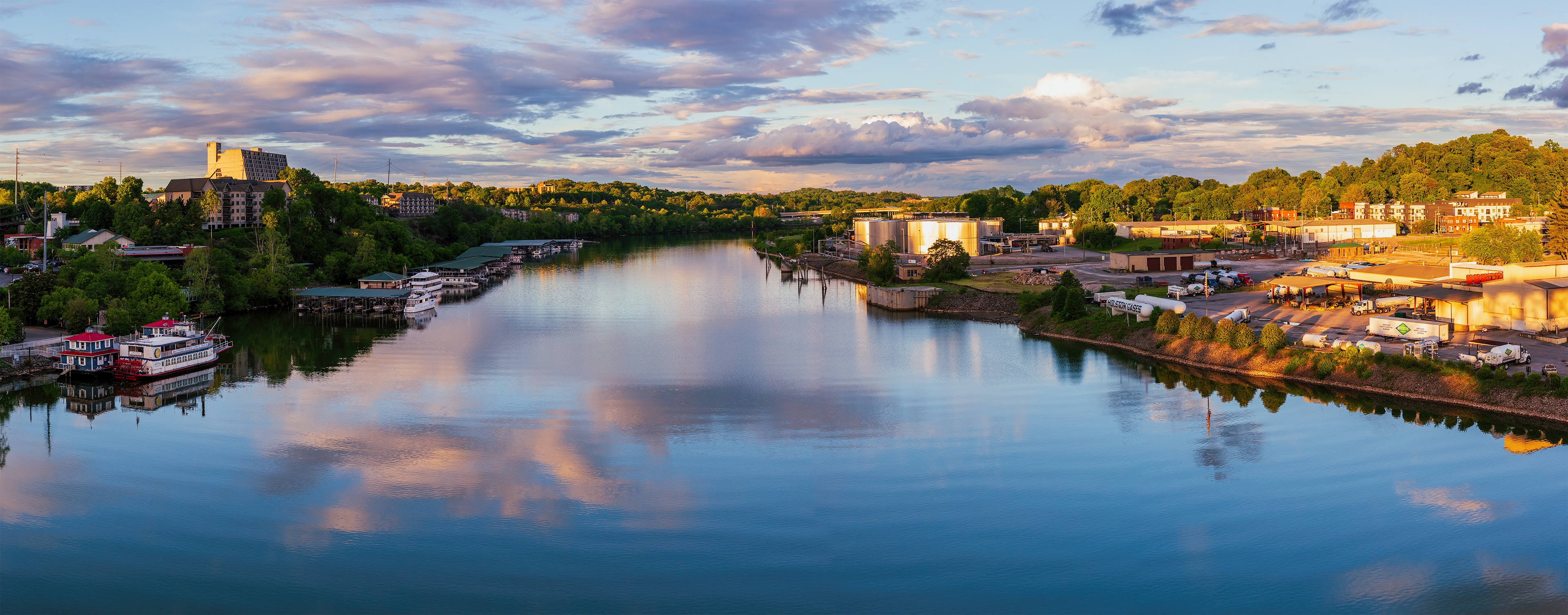 Panorama, Looking East Along the Tennessee River, Knoxville, TN.
