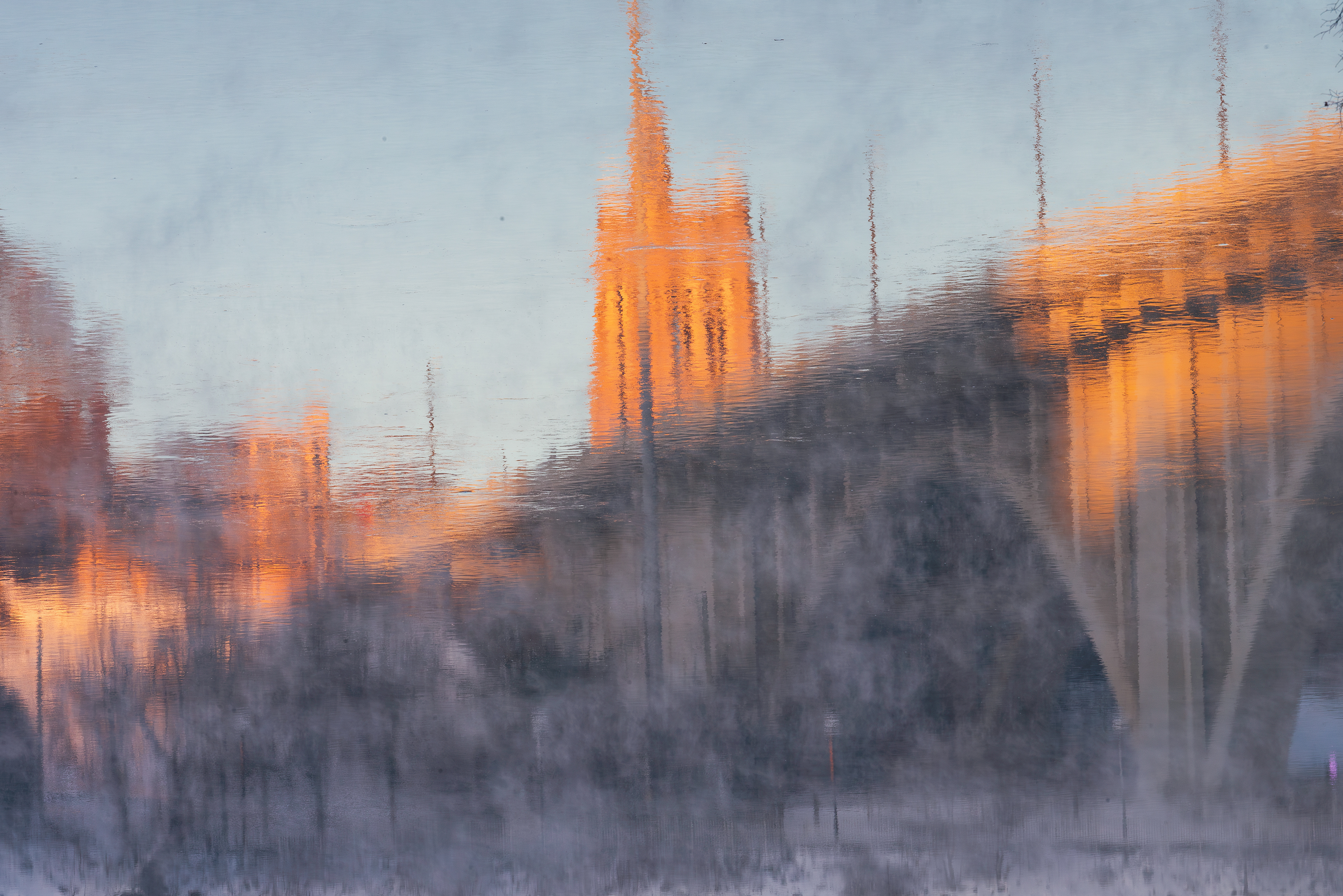 Winter Reflections on the Tennessee River, Knoxville, TN.