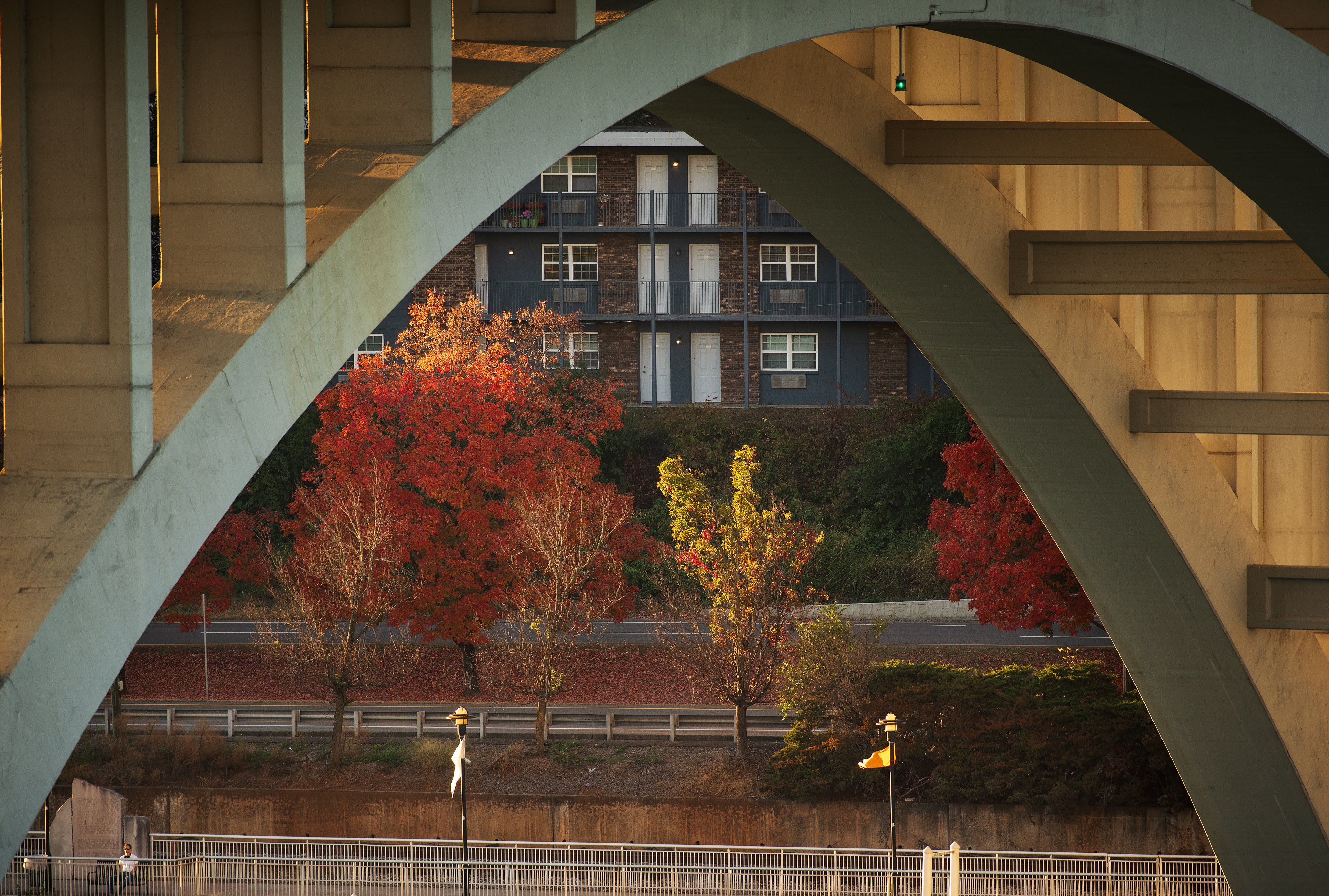 Evening Under the Henley Street Bridge on Volunteer Landing.