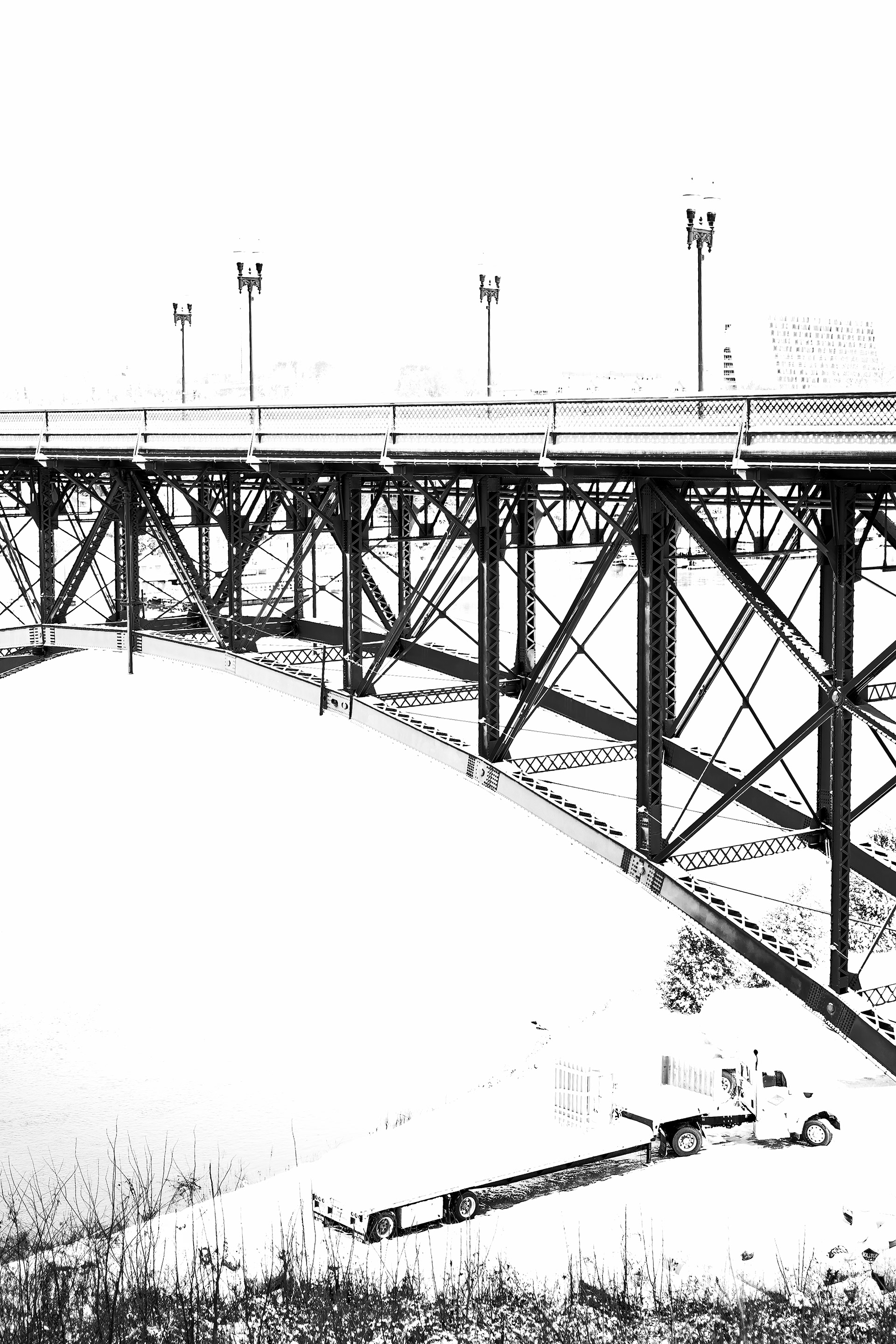 The Gay Street Bridge In Winter.