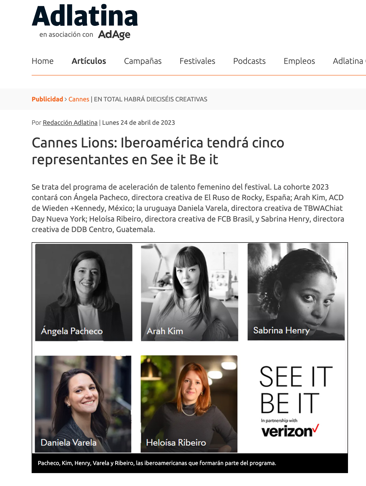 See it Be It LATAM at AdLatina