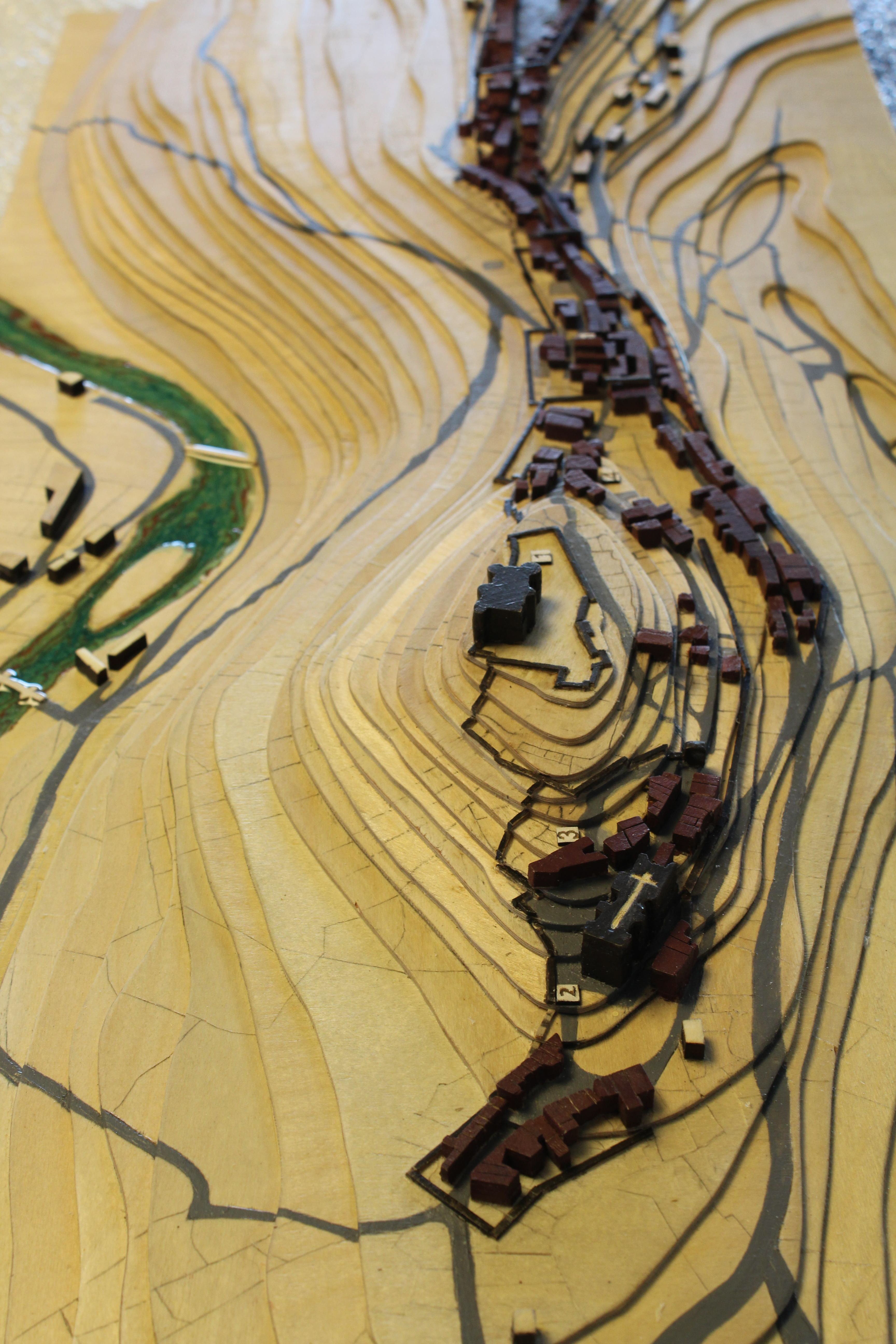 Détail de la maquette de Najac