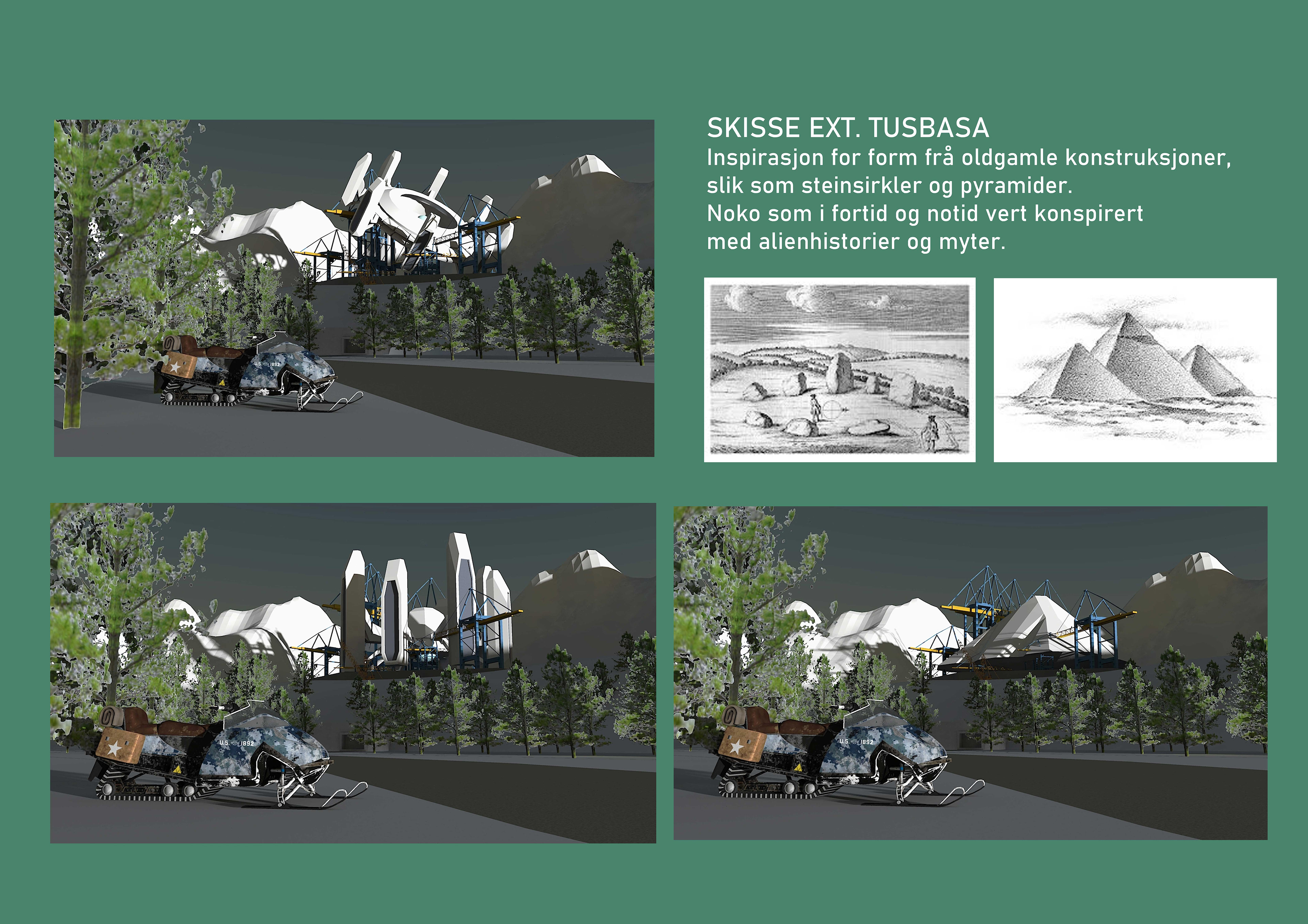 Visual concept. 3D-sketch