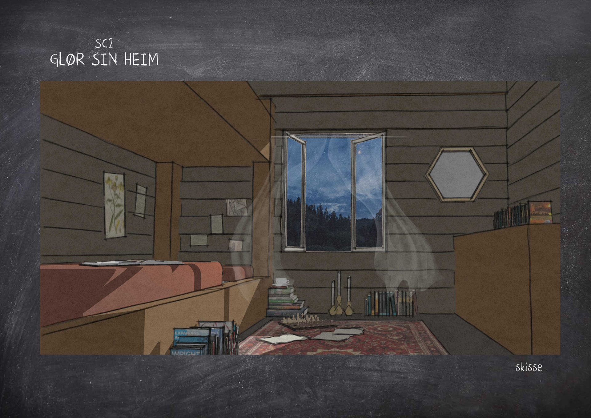 Visual concept. 3D-sketch