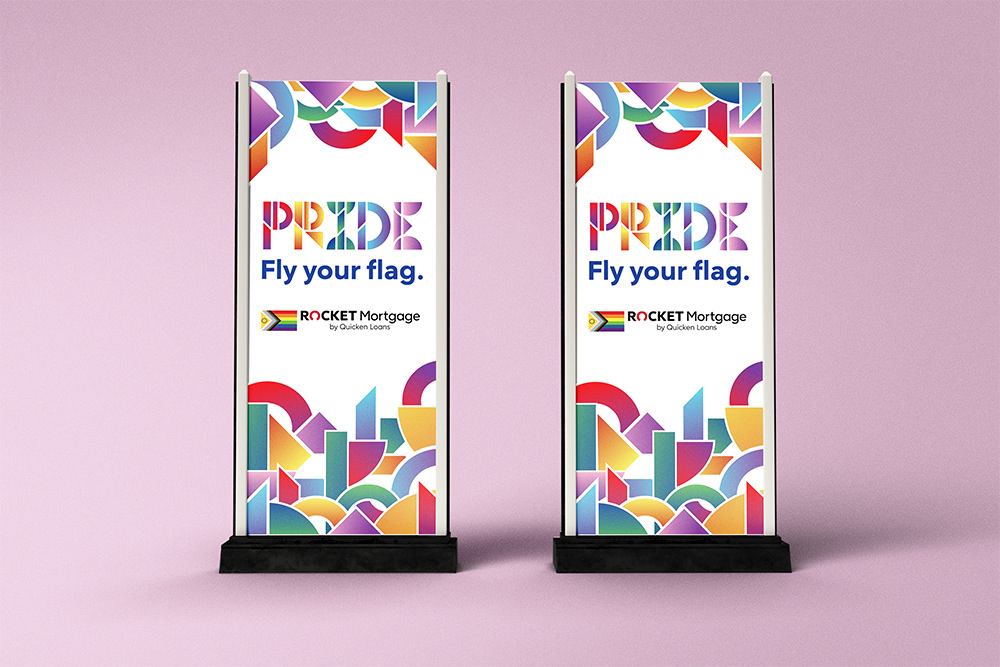 Mockup of two standing banners to be used at events