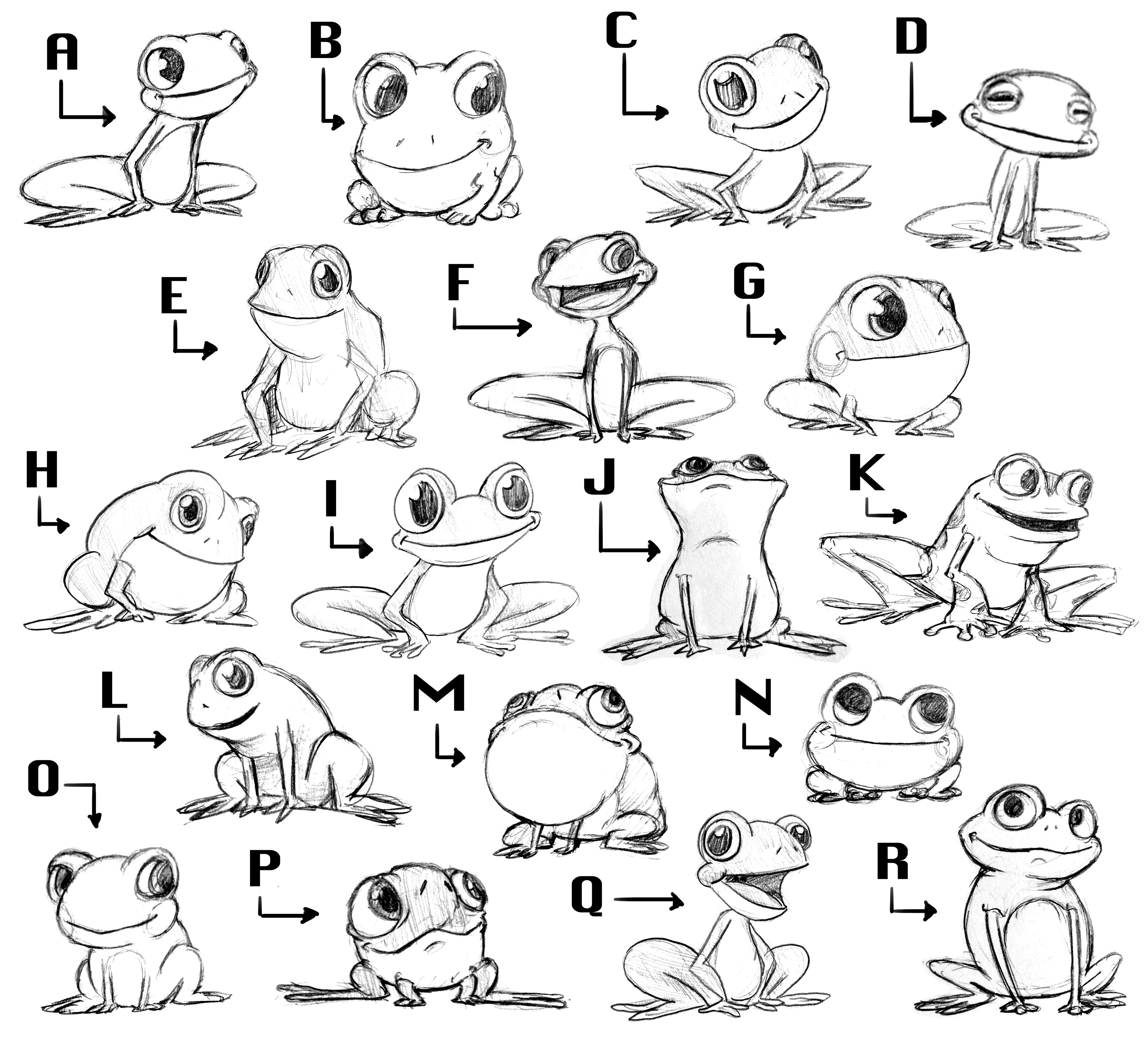Frog Character Design Variations