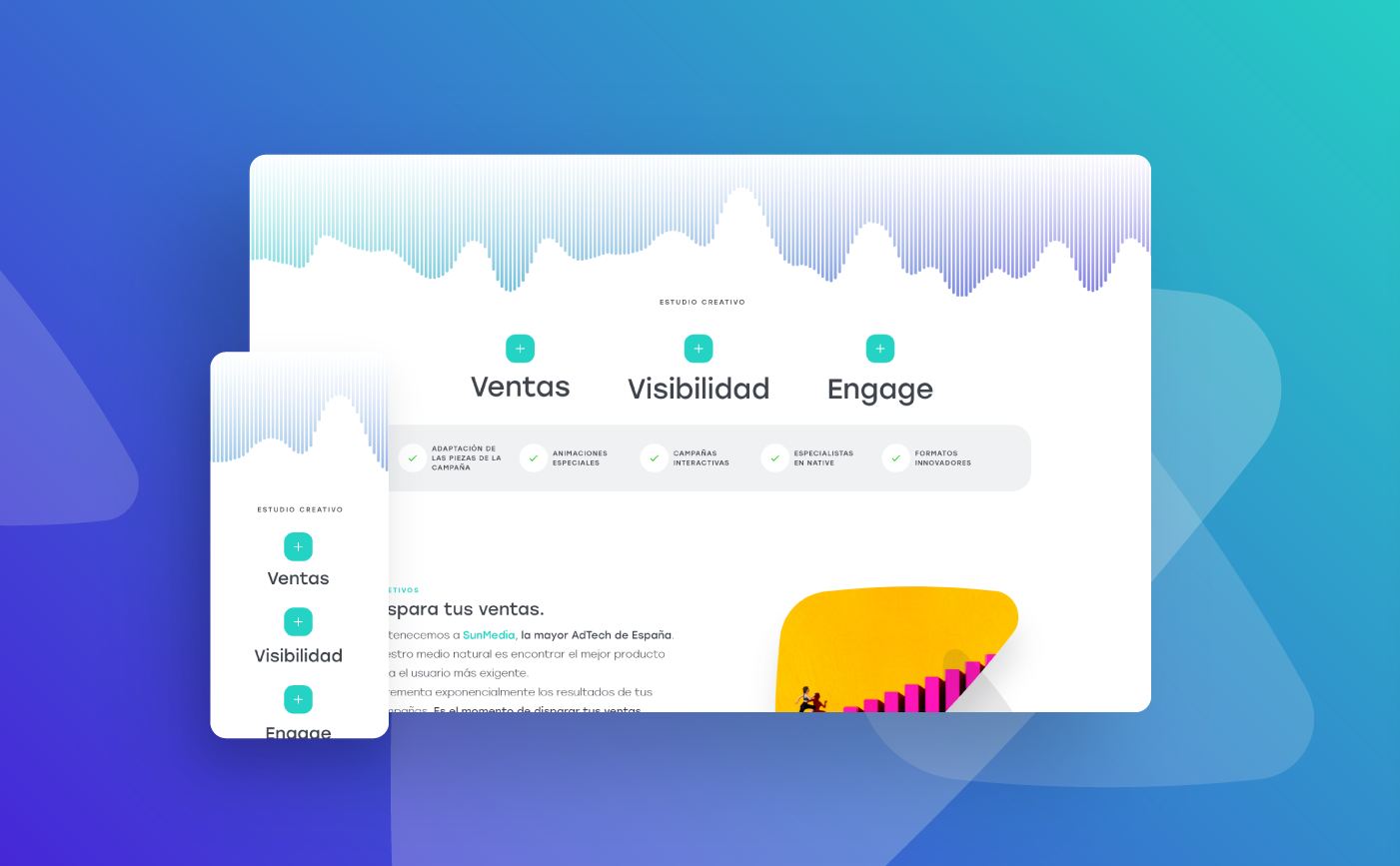 Kleup landing page mockups