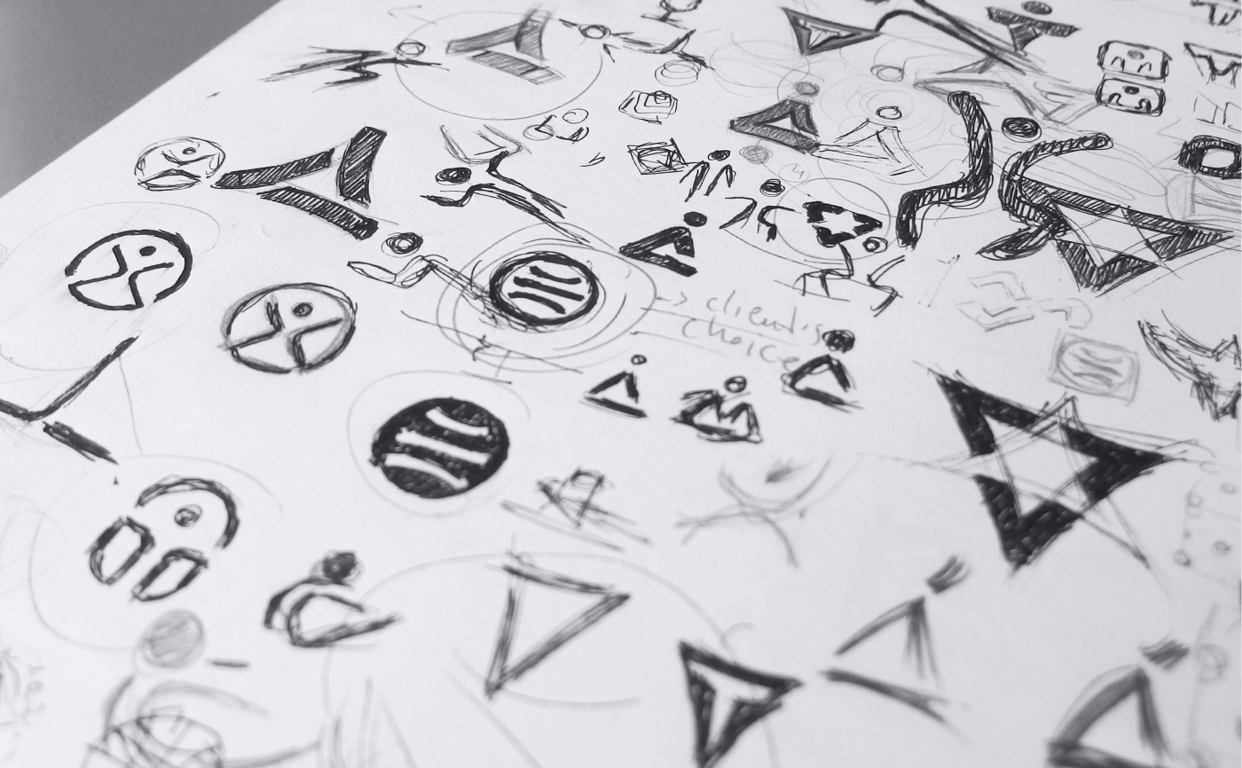 Sketches for Tamashi's brand