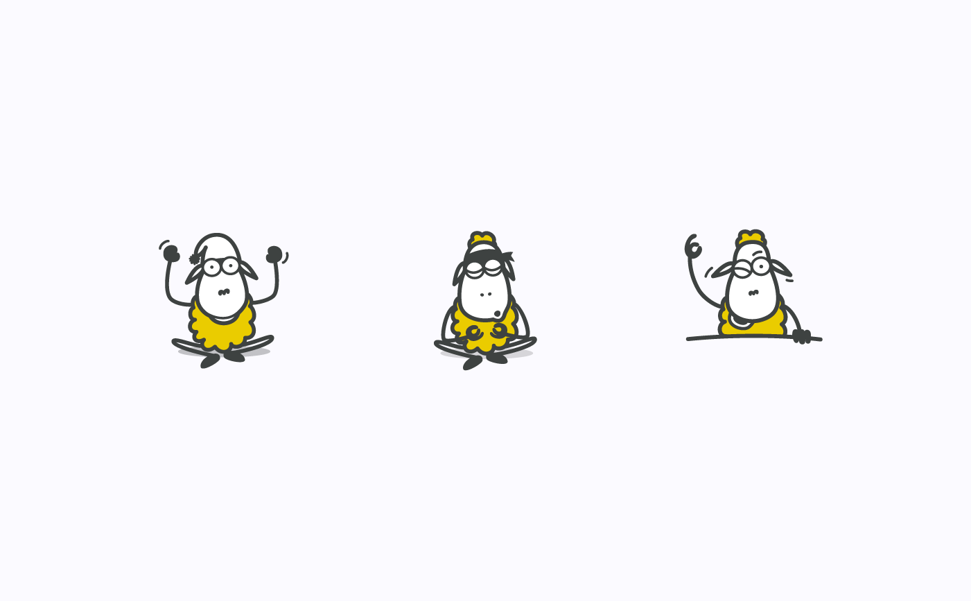 View of different studies for Unsheeping logo