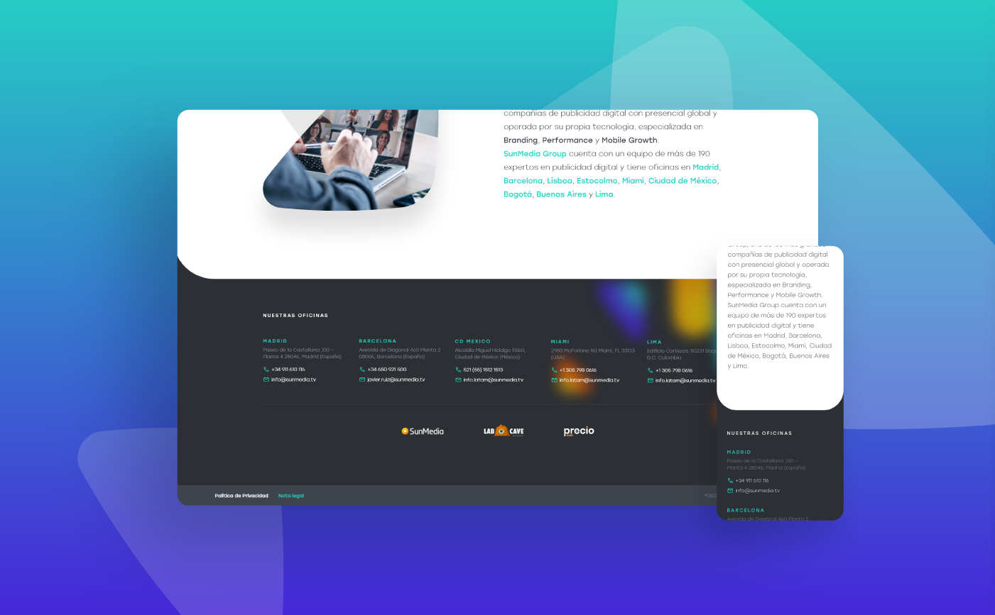 Kleup landing page mockups