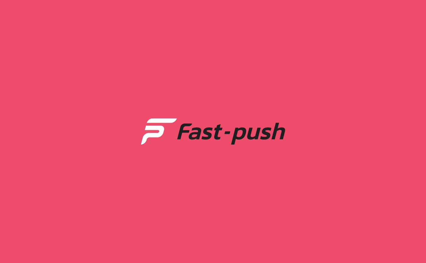 Fast-push symbol + typography