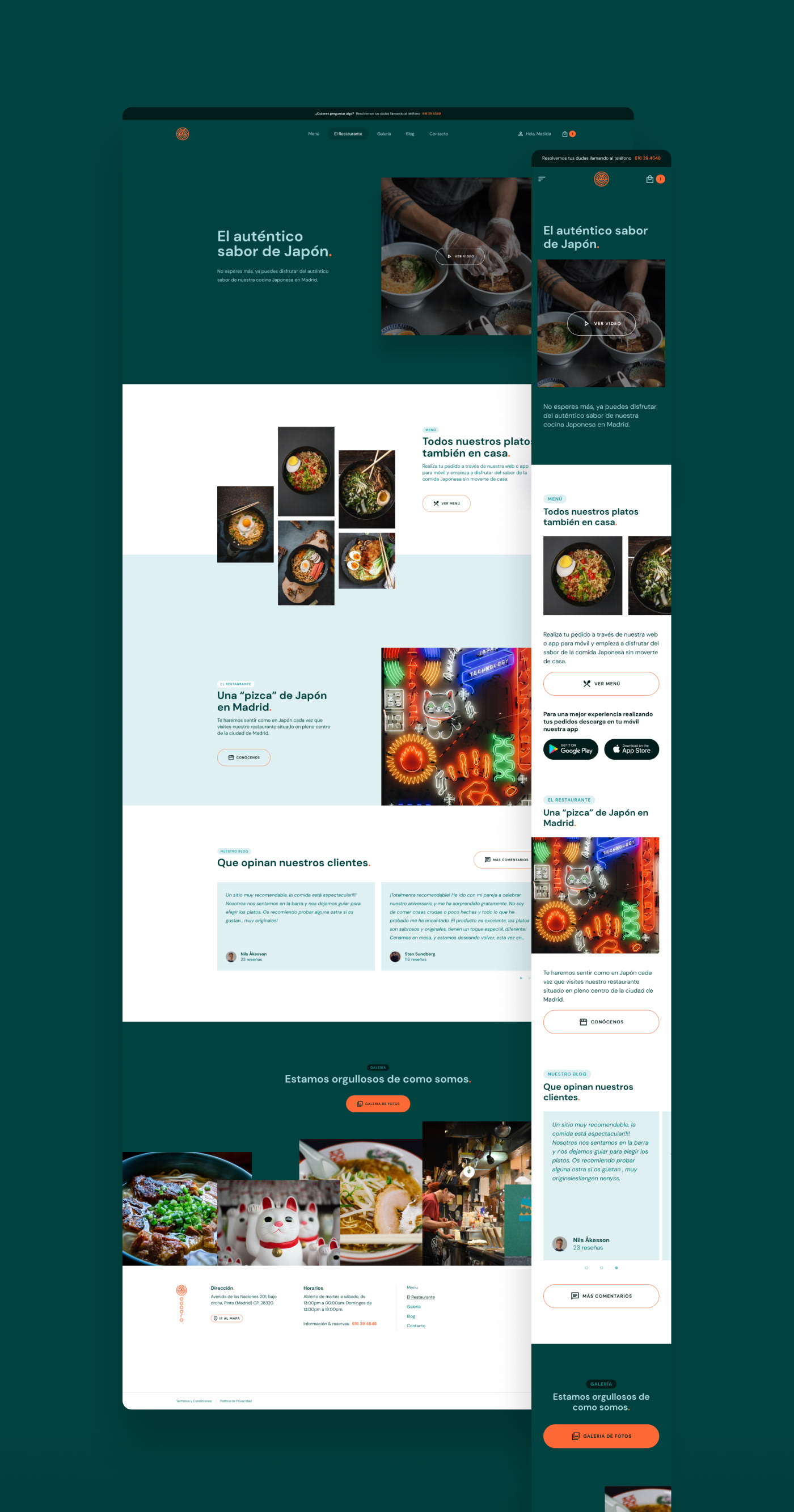 Cocoro website mockups