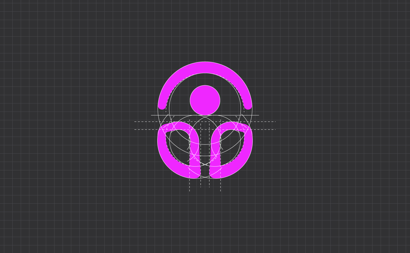 Basic lines of Tamashi's symbol