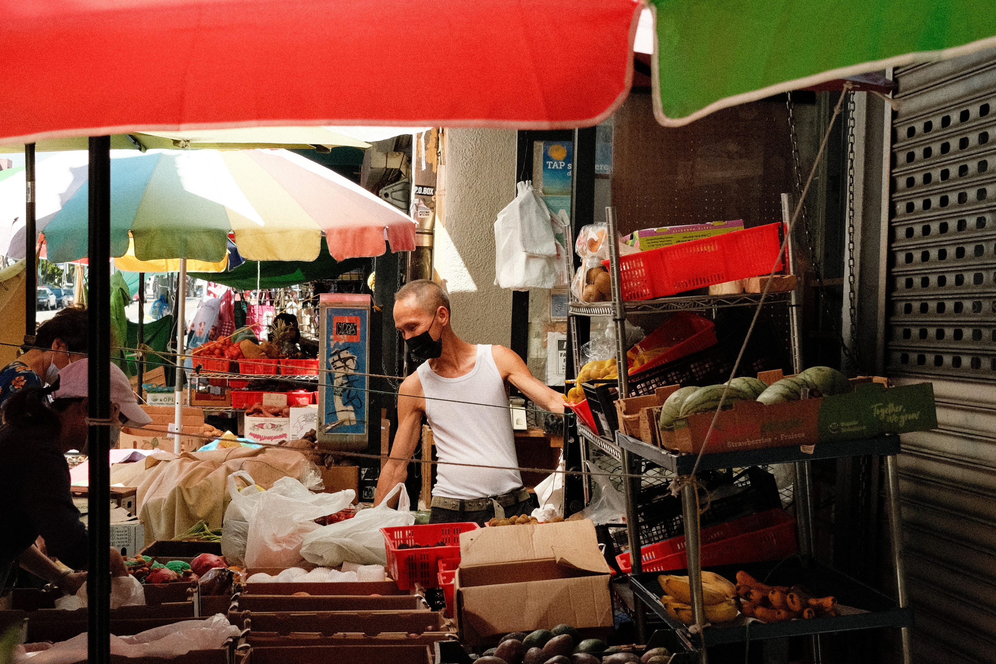 Street vendor in Chinatown, LA.