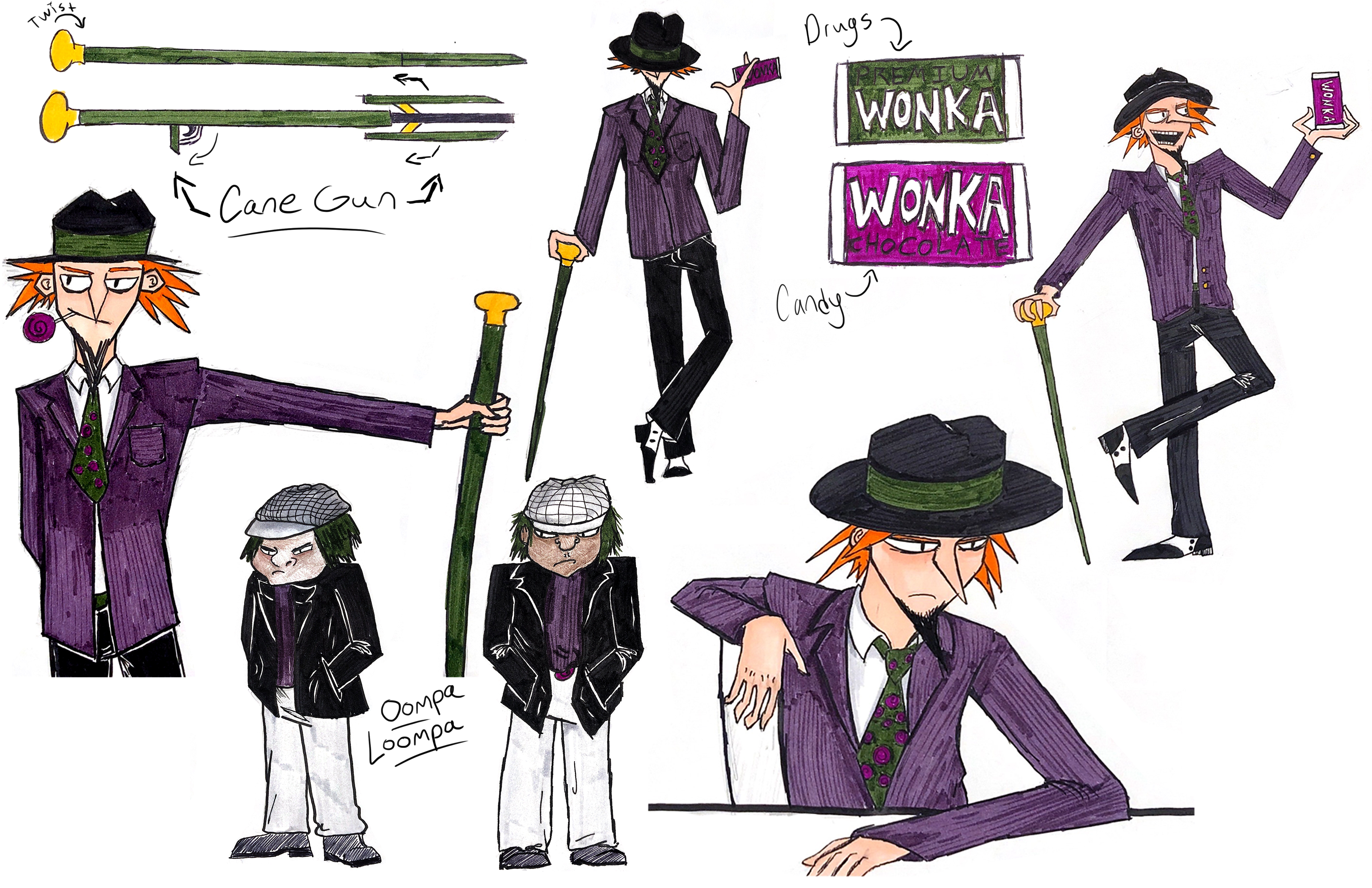 Willy Wonka Genre Bent Character Design